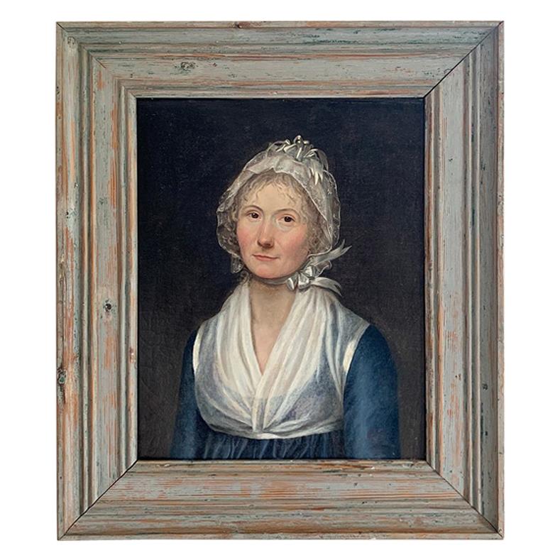 19th Century Swedish Portrait Painting For Sale