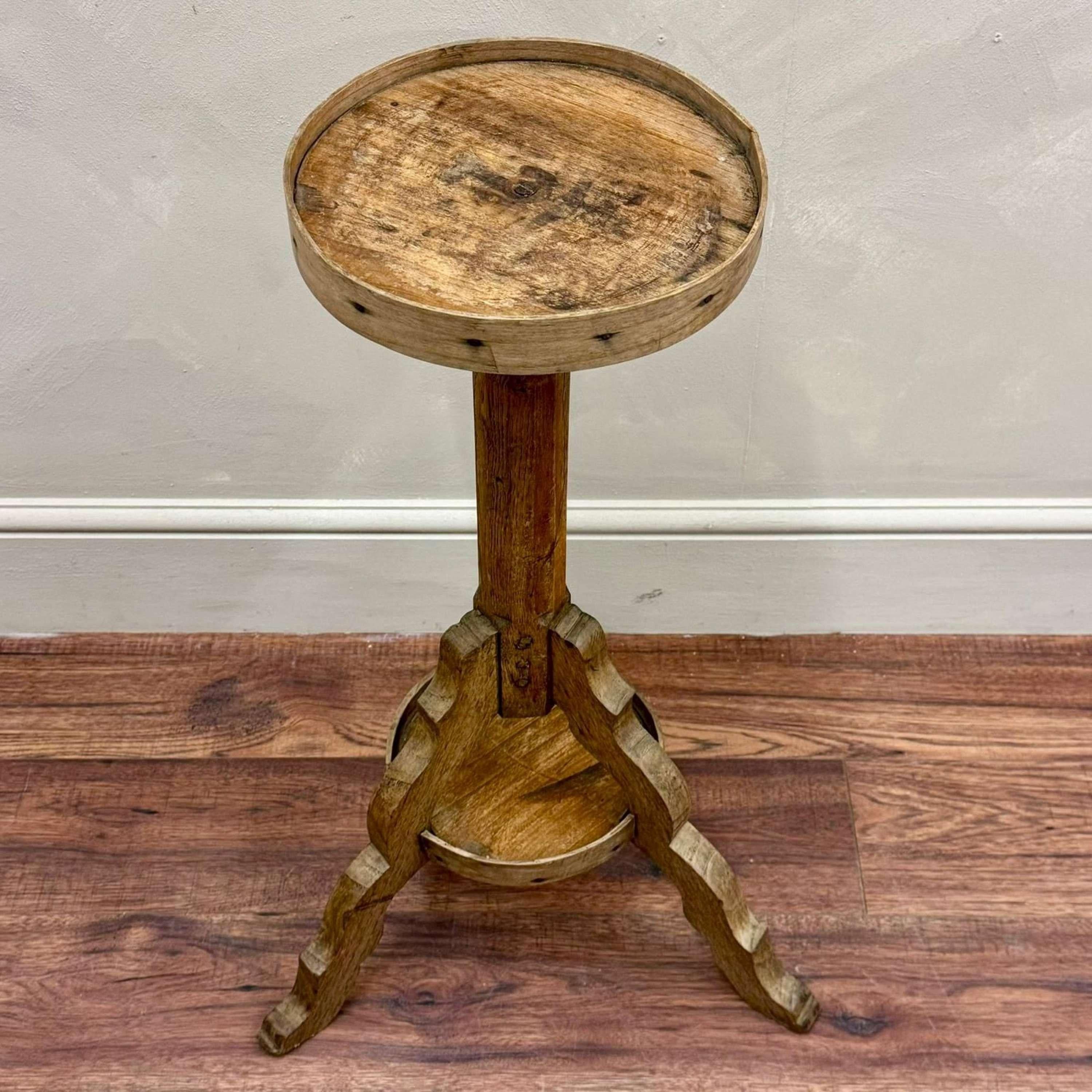 Hand-Crafted 19th Century Swedish Primitive Folk Art Side Table For Sale