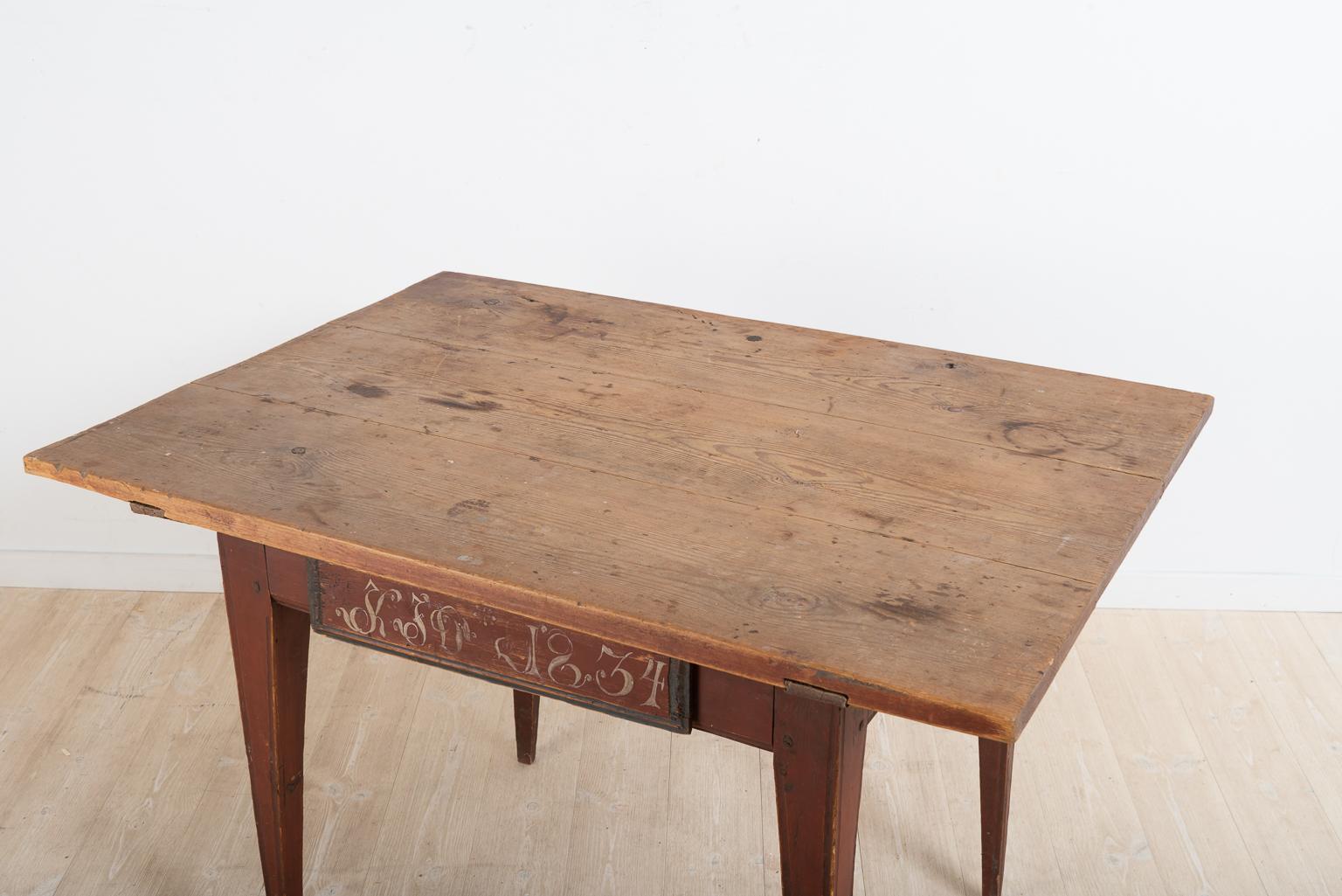 19th Century Swedish Provincial Gustavian Table For Sale 4