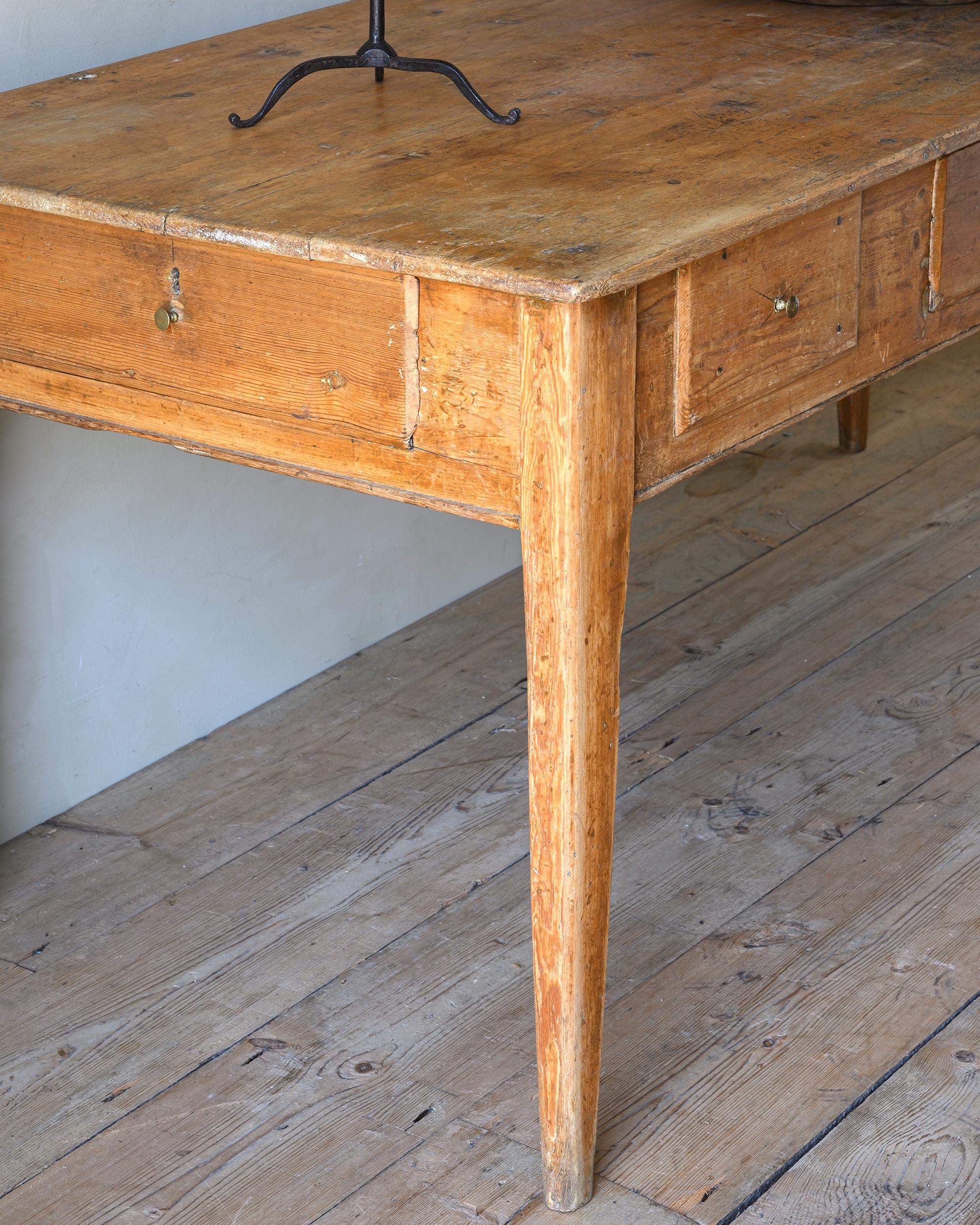 Pine 19th Century Swedish Provincial Table For Sale