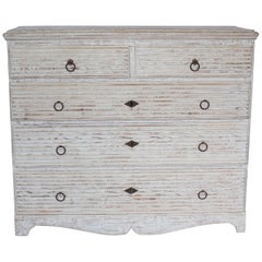 19th Century Swedish Reeded Chest of Drawers
