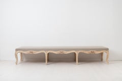 19th Century Swedish Rococo Revival Bench