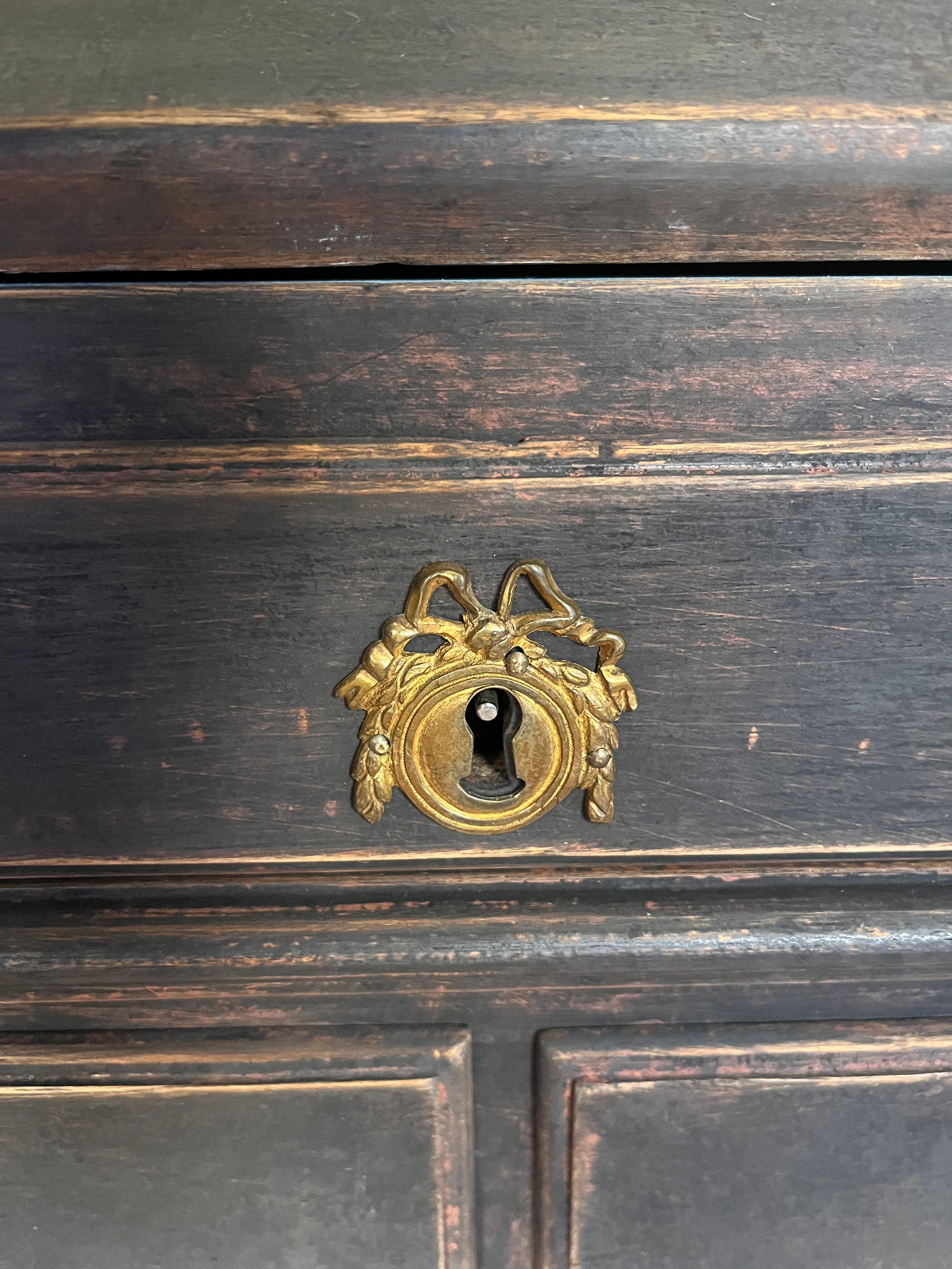 19th Century Swedish Gustavian Style Secretary / Writing Desk - Painted For Sale 1