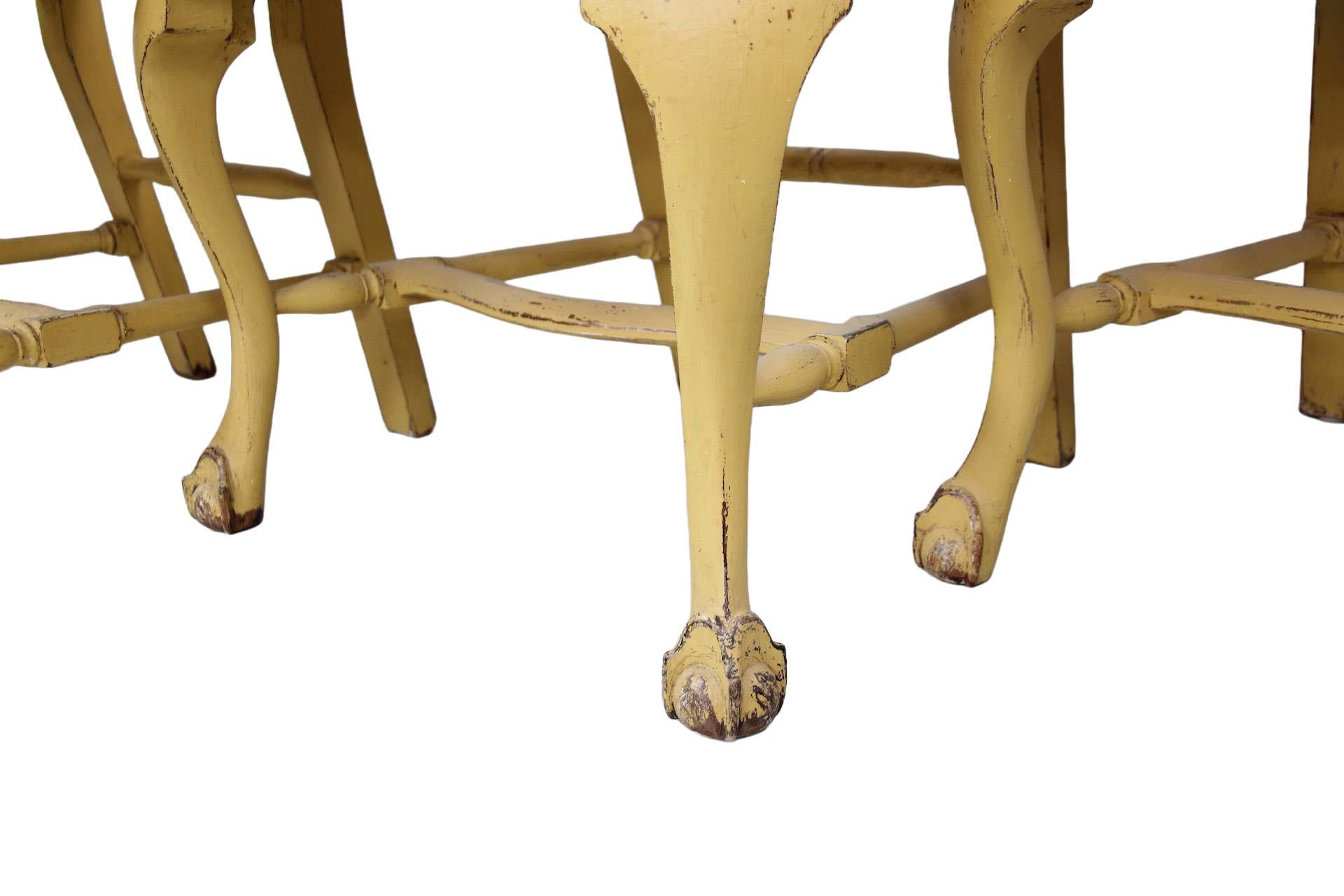 Rococò 19th Century Swedish Rococo-style Dining Chairs in vendita