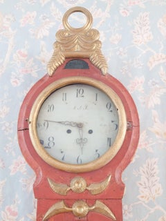19th Century Swedish Rococo tall case clock Mora clock Grandfather clock