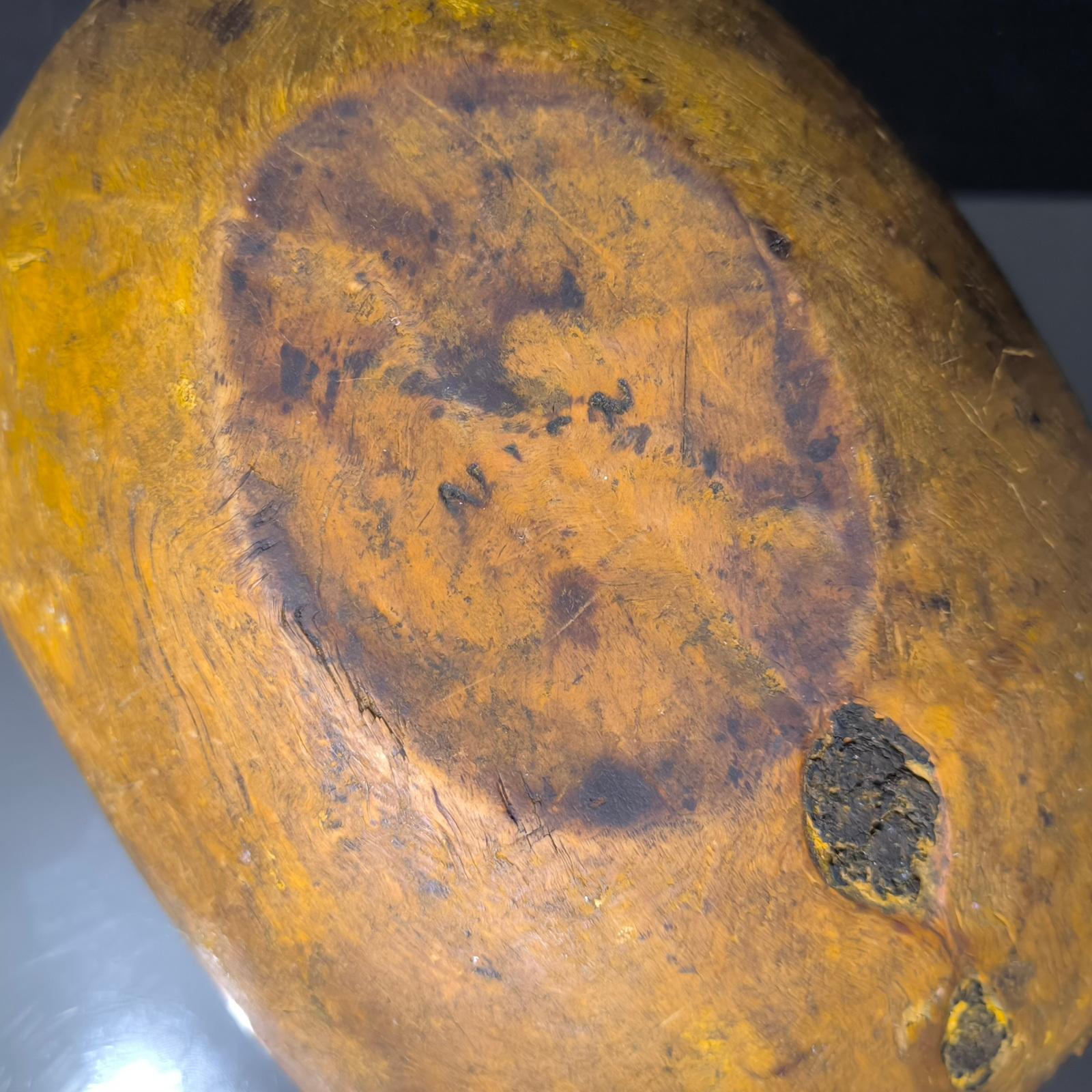 19. Jahrhundert schwedische Wurzelschale mit alter Reparatur, Folk Art Carved Wood Bowl im Angebot 2