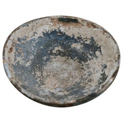 19th Century Swedish Root Bowl with Rests of Old Paint