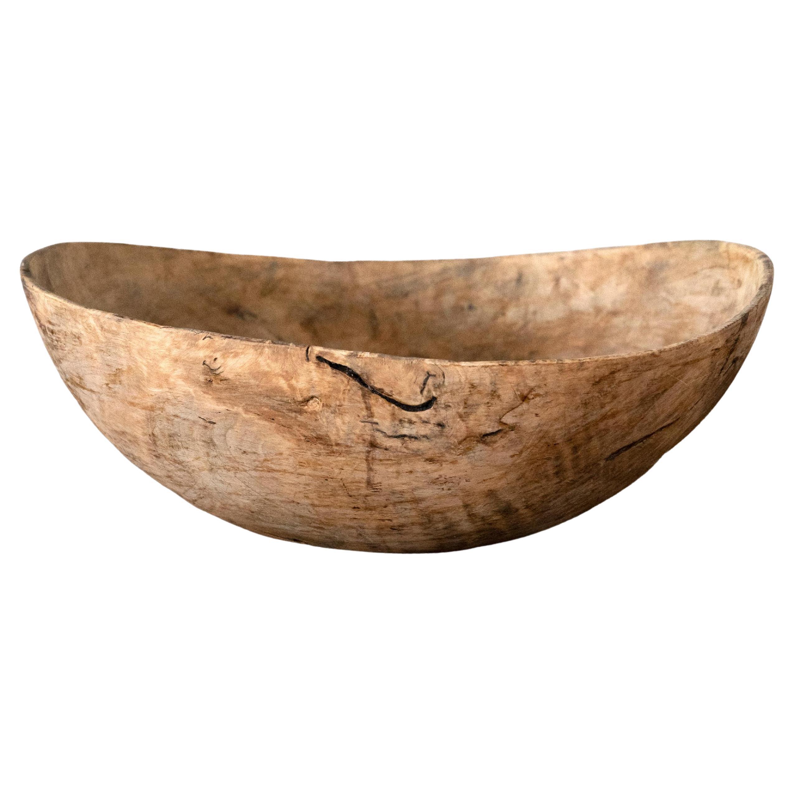 Schwedische Roots Wood Wood Schale aus dem 19.