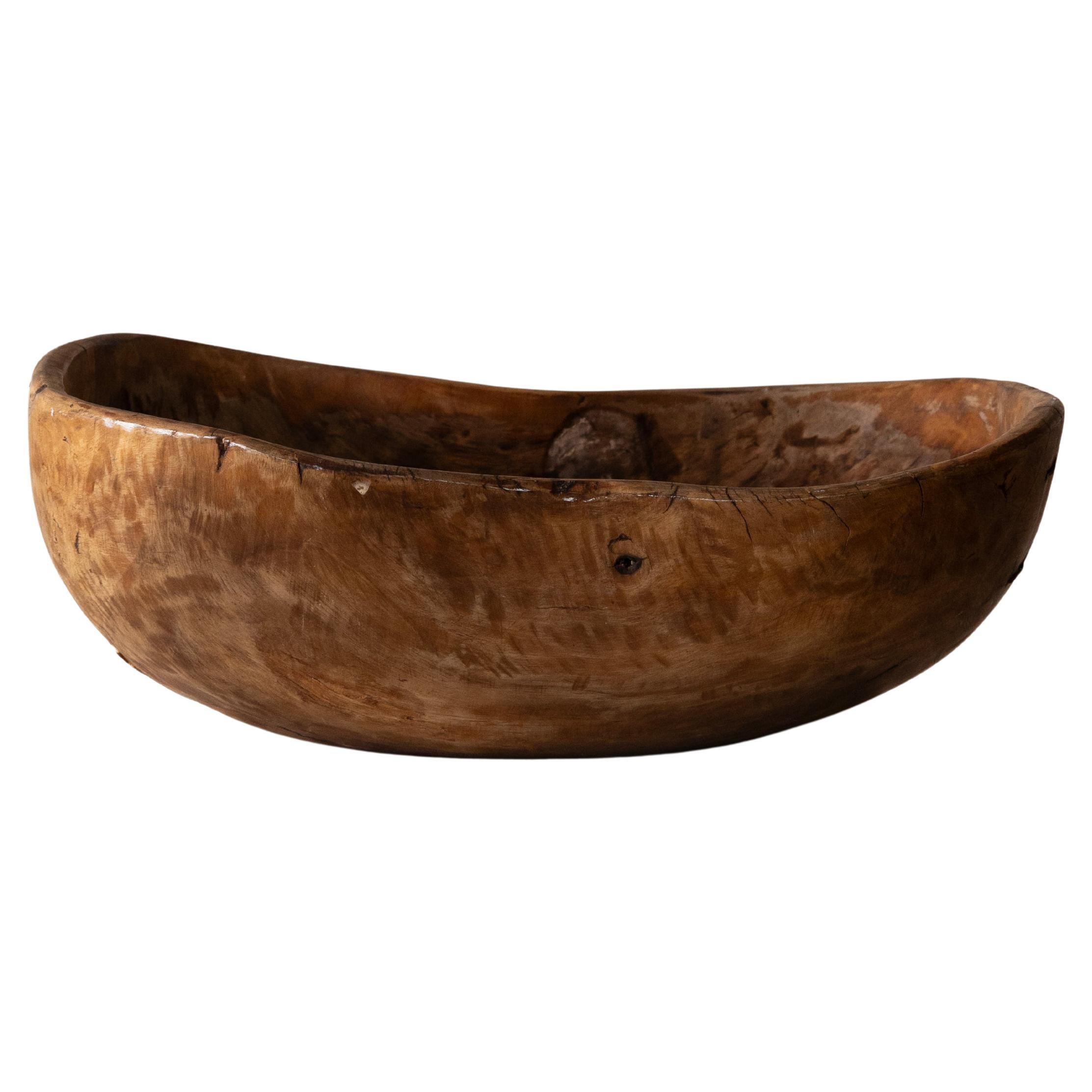 Schwedische Roots Wood Wood Schale aus dem 19.