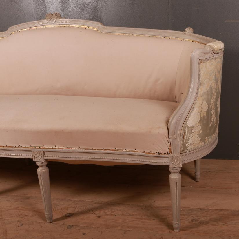 19th Century Swedish Salon Sofa and Four Chairs 2