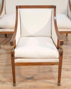 19th Century Swedish Salon Suite with Sofa and Pair of Armchairs