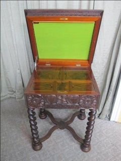 19th Century Swedish Scandinavian Gothic Sewing Table