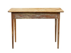 Tavolino svedese in pino scrostato del XIX secolo