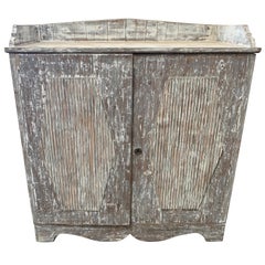 19th Century Swedish Scraped Reeded Front Gustavian Style Buffet