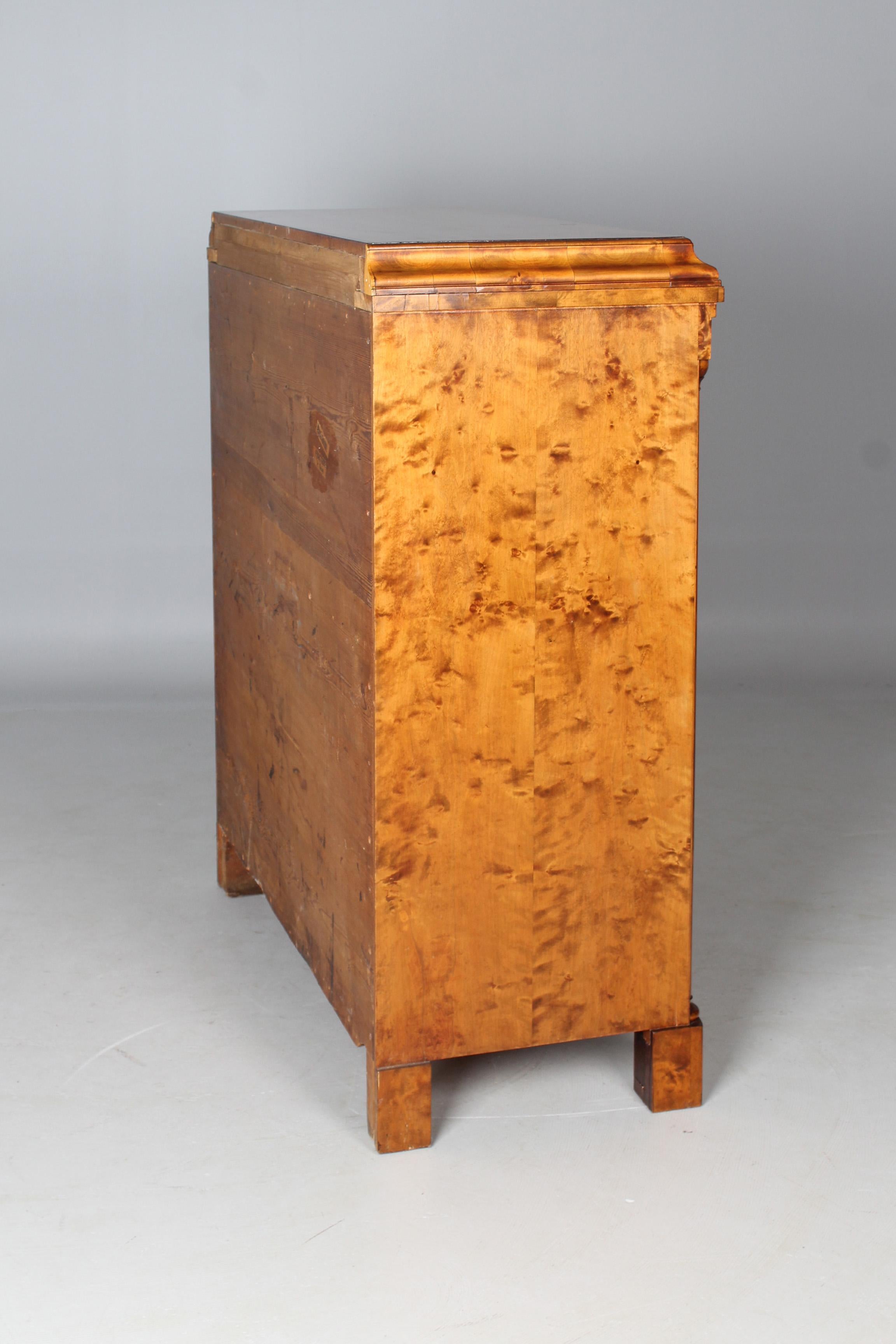 19th Century Swedish Secretaire with Secret Compartement, Light Birch Wood For Sale 8