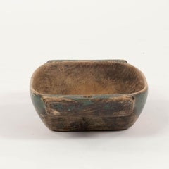 Vaschetta da portata svedese del XIX secolo dipinta di verde