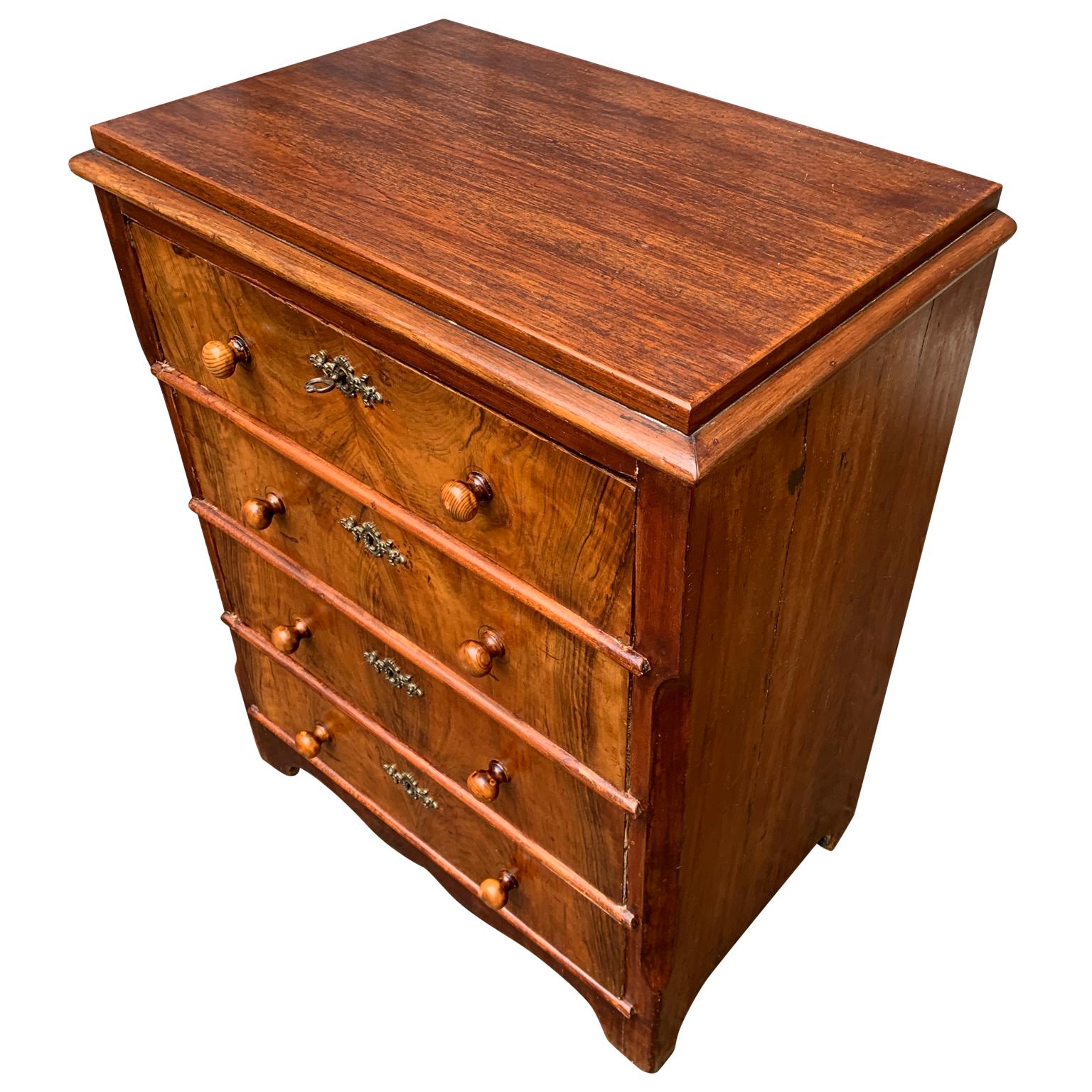 Hand-Crafted 19th Century Swedish Small Chest of Drawers Nightstand