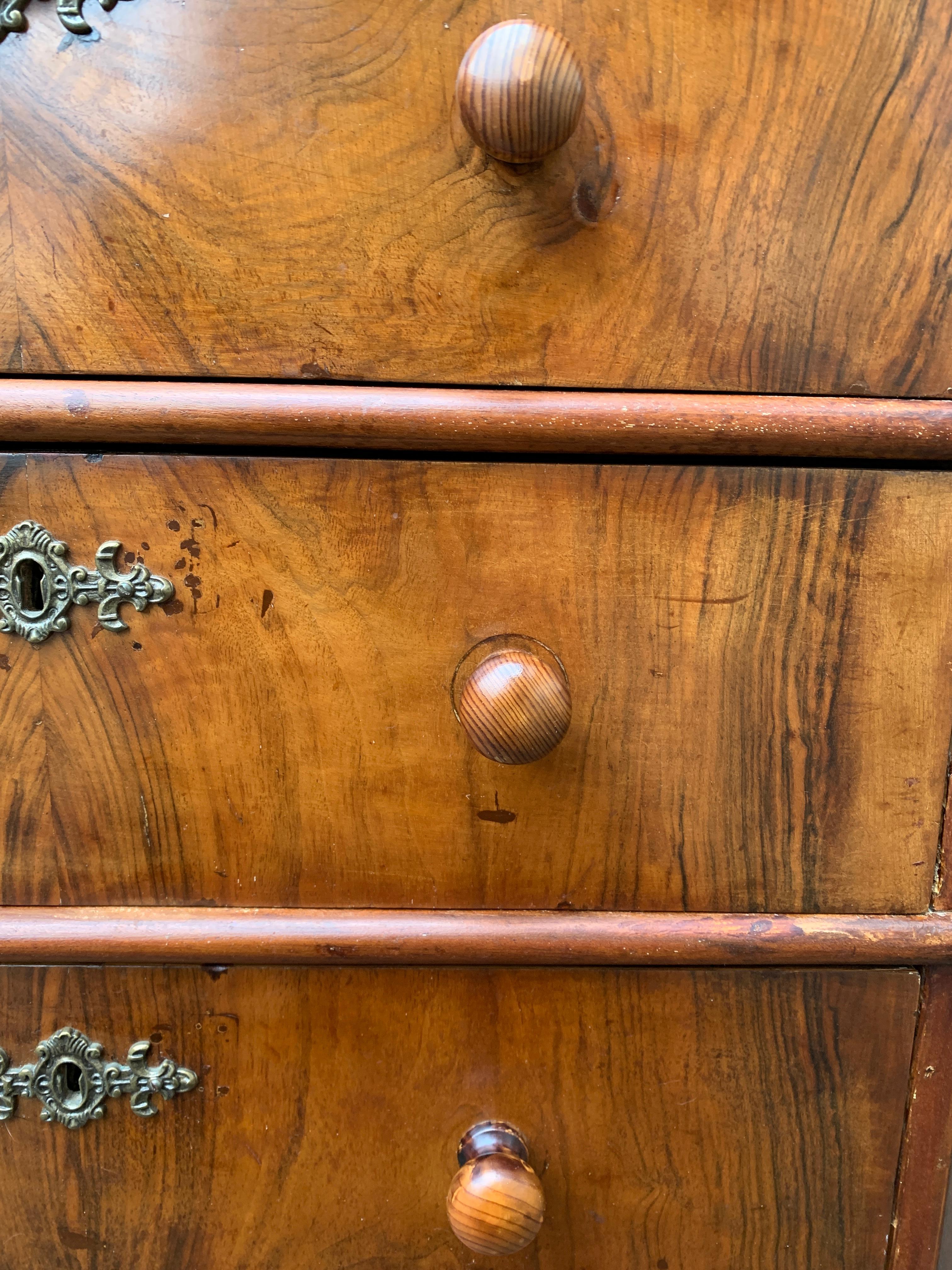 19th Century Swedish Small Chest of Drawers Nightstand 3