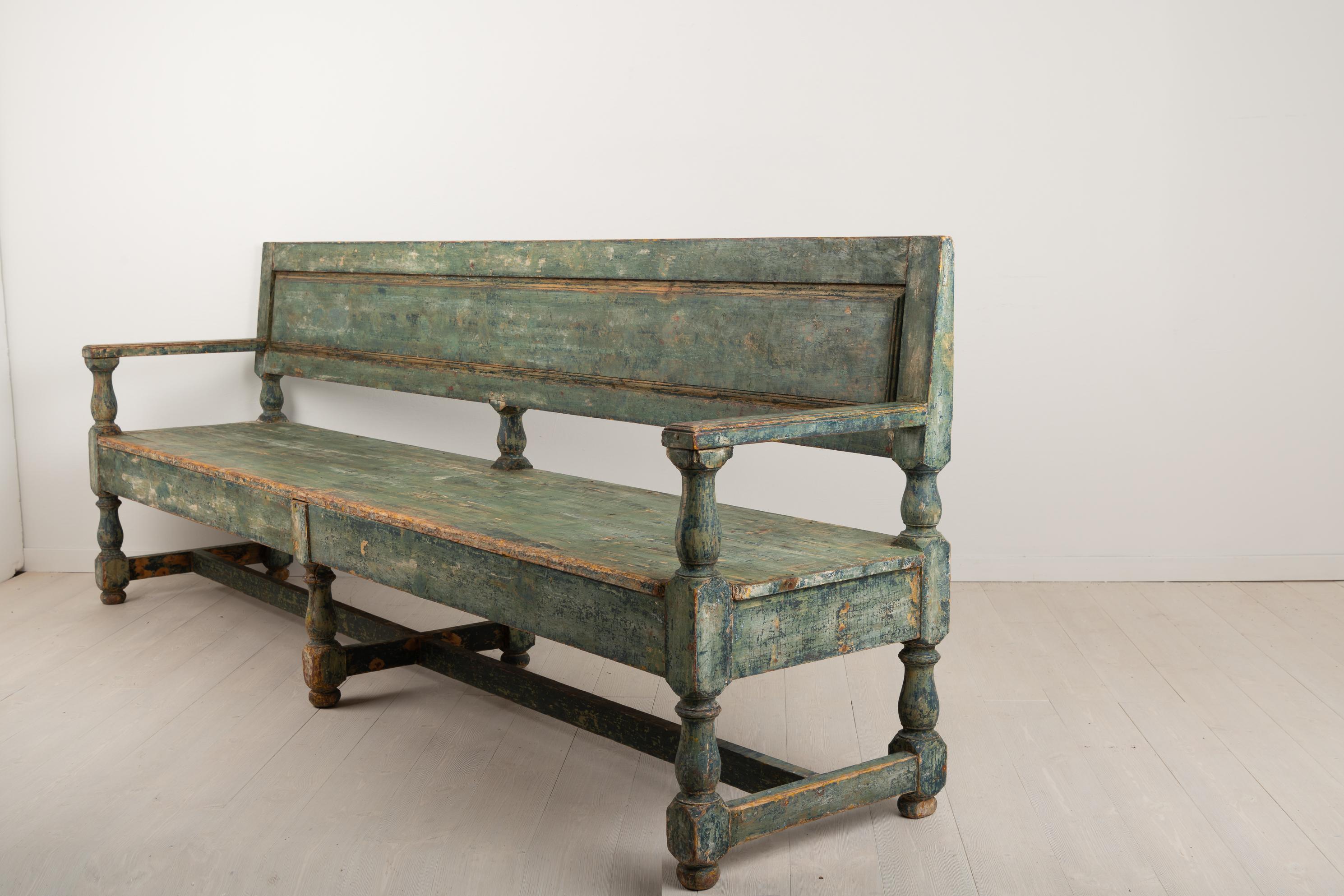 19th Century Swedish Sofa Bench in Baroque Style 4