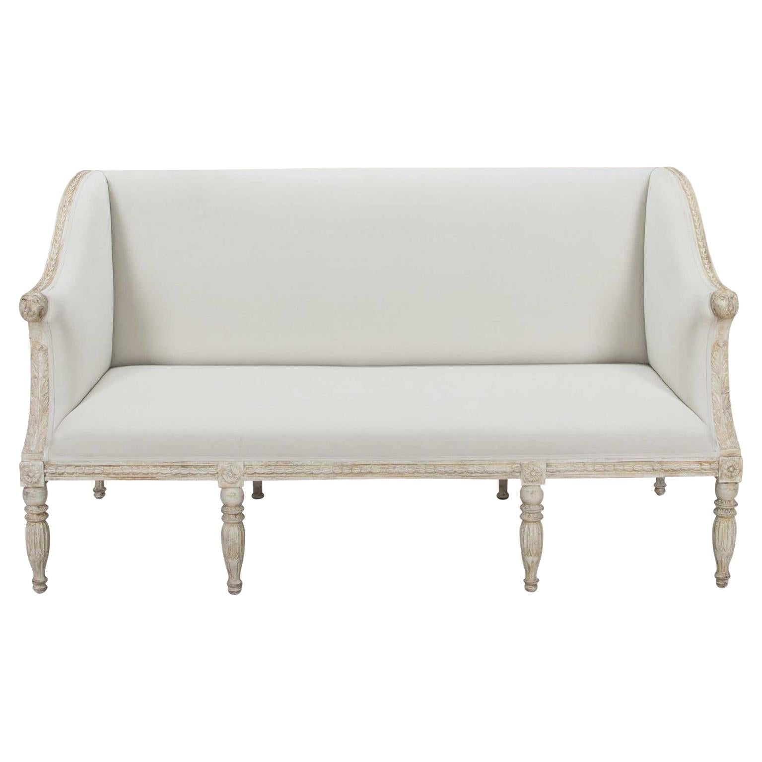 Canapé suédois du XIXe siècle à la manière d'Ephraim Ståhl