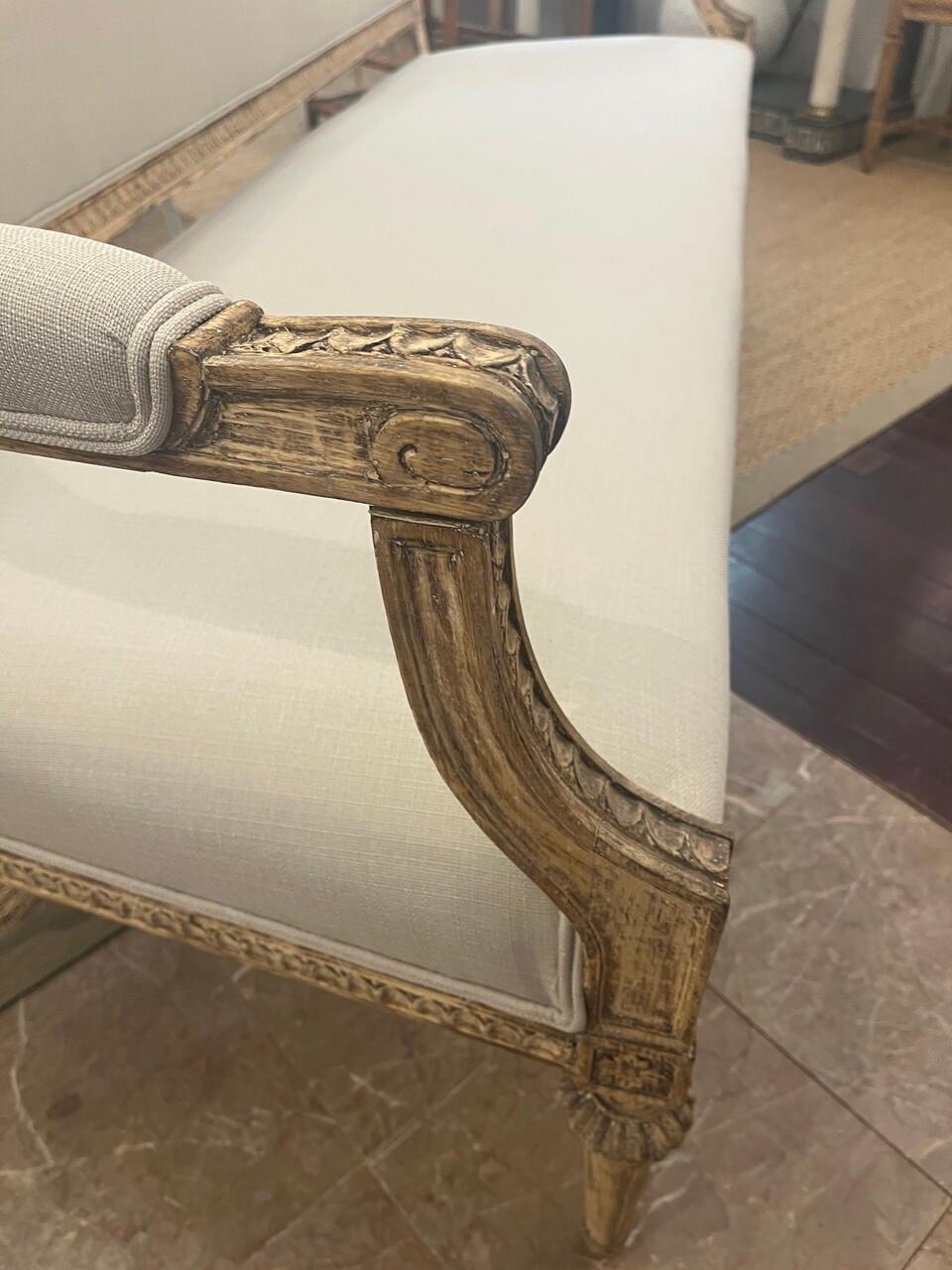 Schwedisches Sofa/Sofa aus dem 19. Jahrhundert Neu gepolstert (Gustavianisch) im Angebot