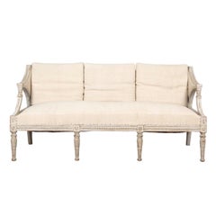 19th Century Swedish Sphinx Head Sofa