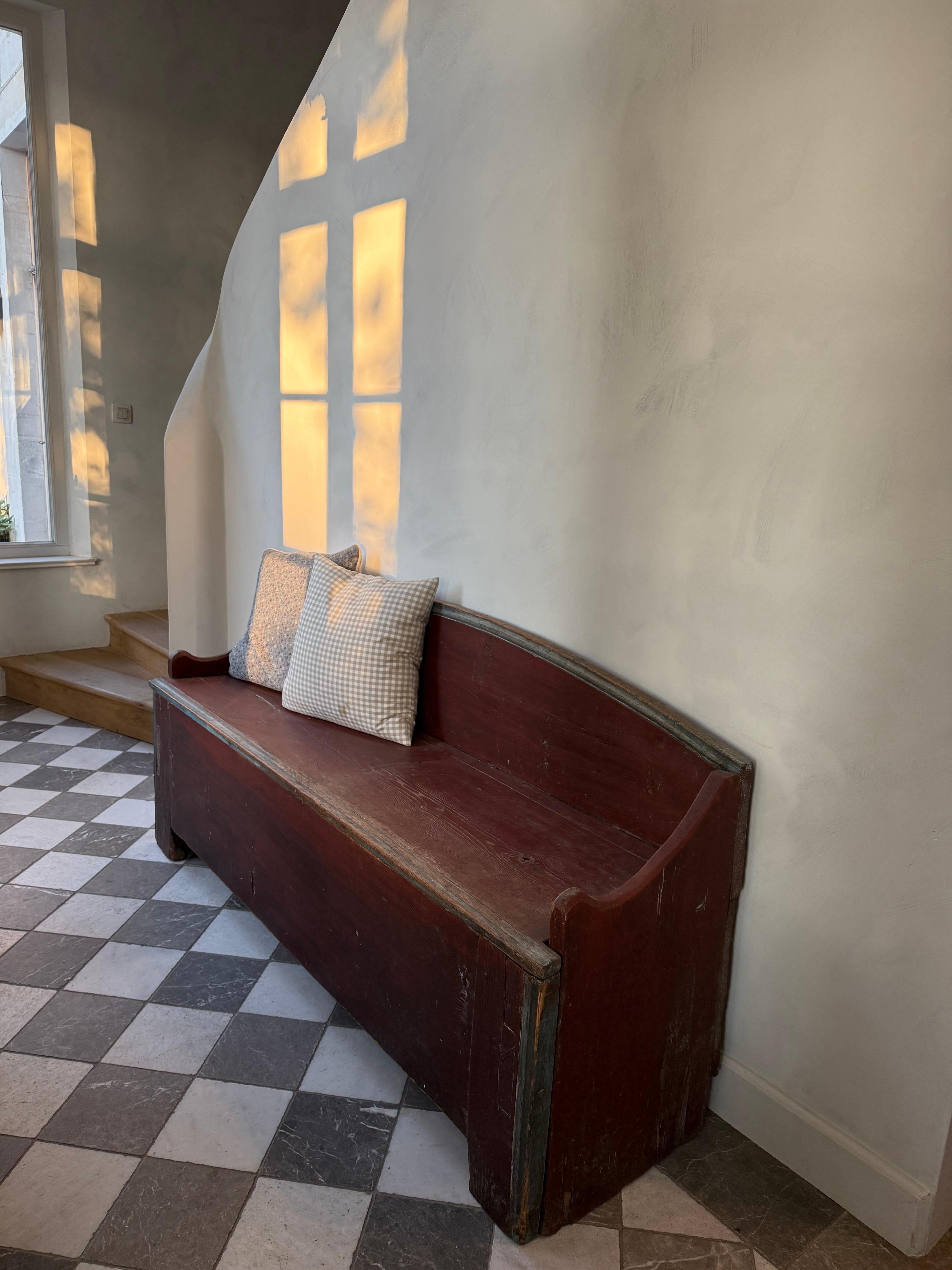 19th Century Swedish Storage Bench For Sale 2