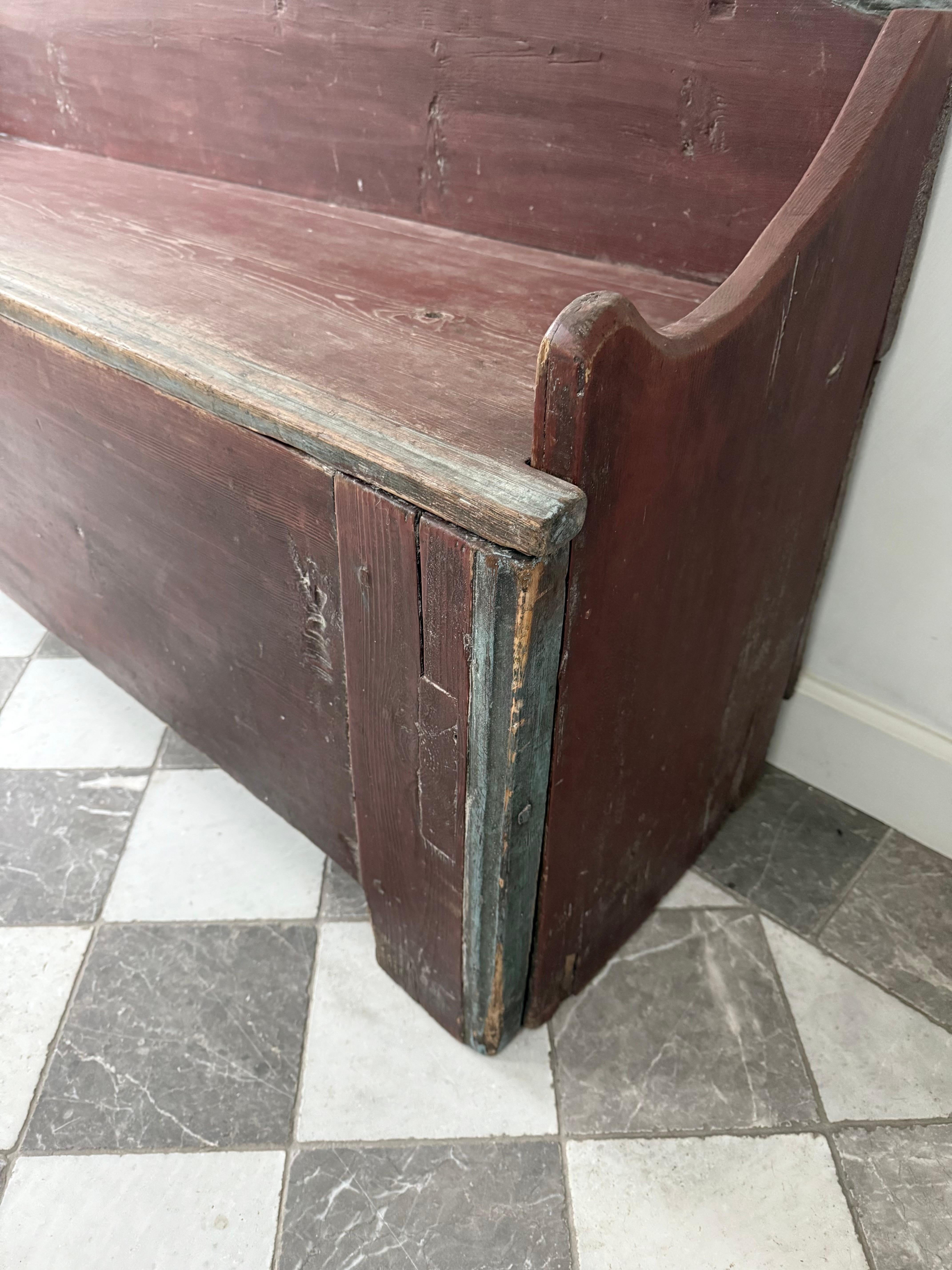 19th Century Swedish Storage Bench For Sale 3