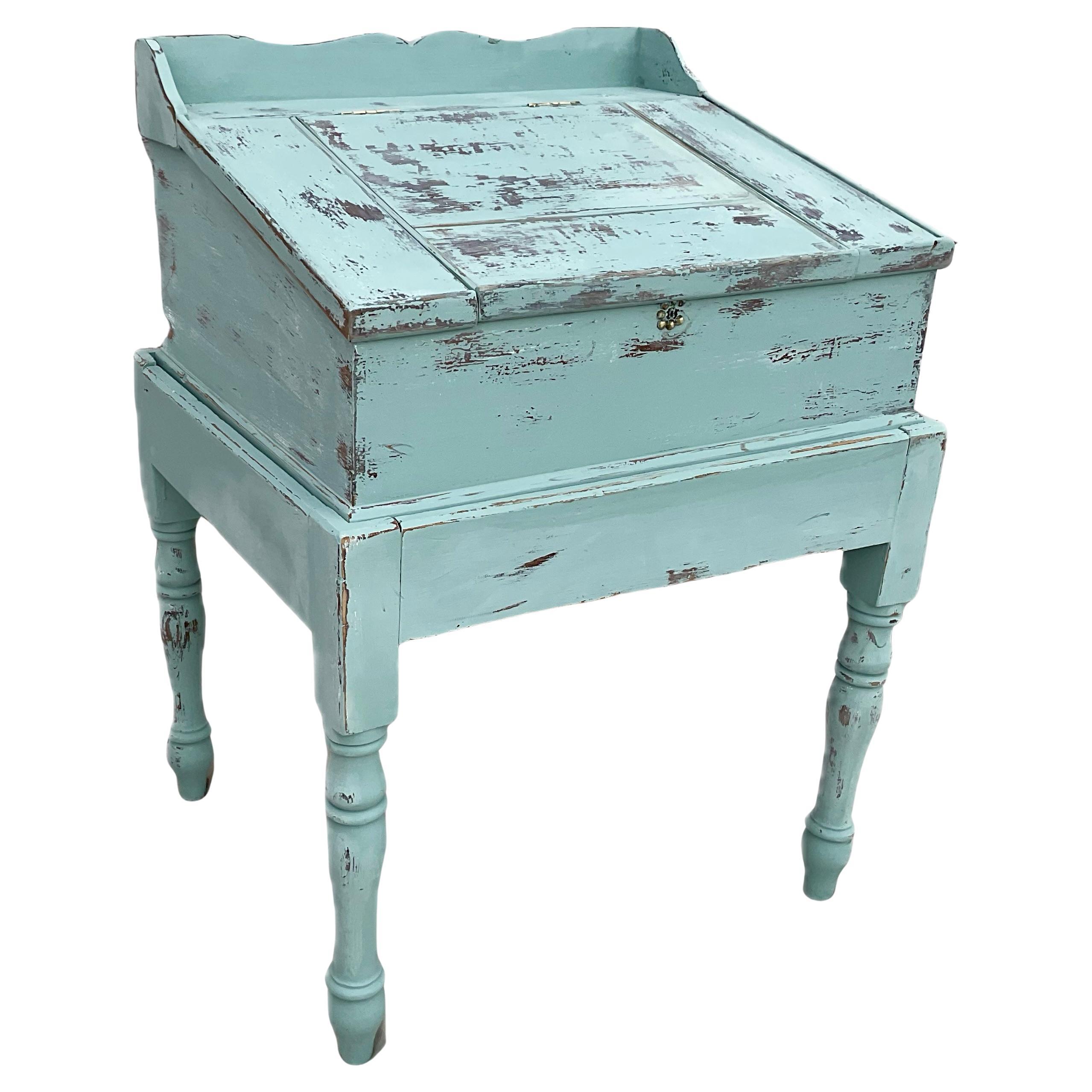 19th Century Swedish Style Shopkeeper's Slant Front Writing Desk