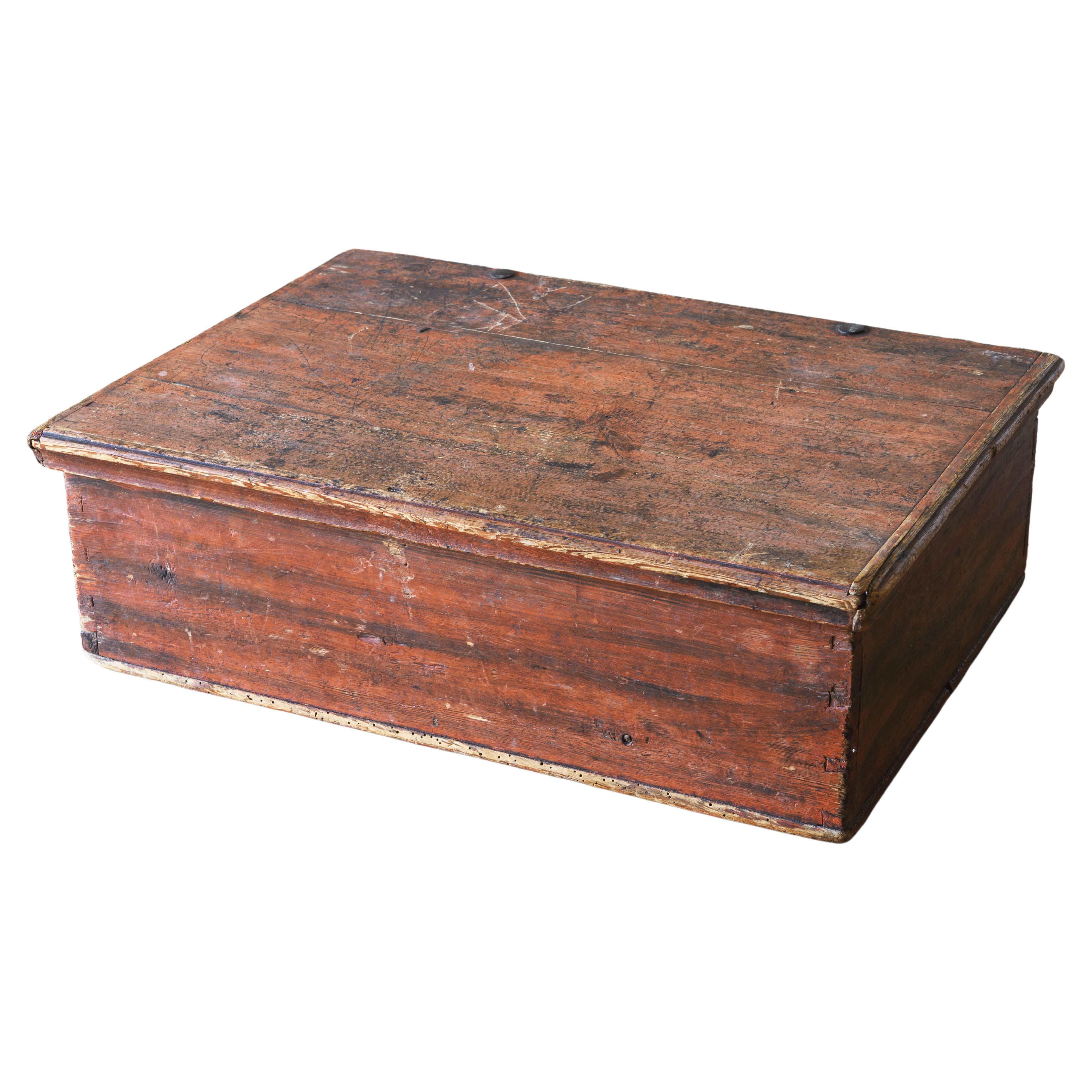 Boîte à plateau de table suédoise du 19ème siècle