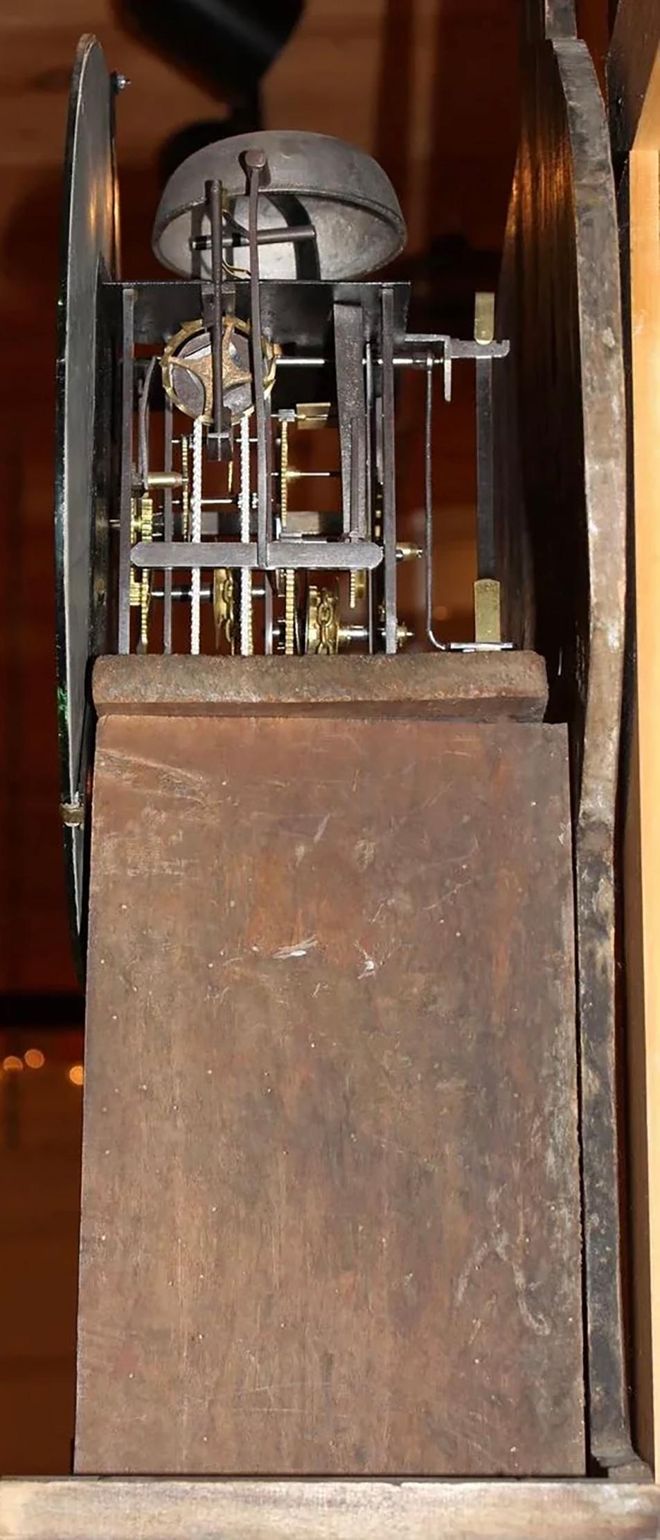 19th Century Swedish Tall Case Clock with Painted Case For Sale 2