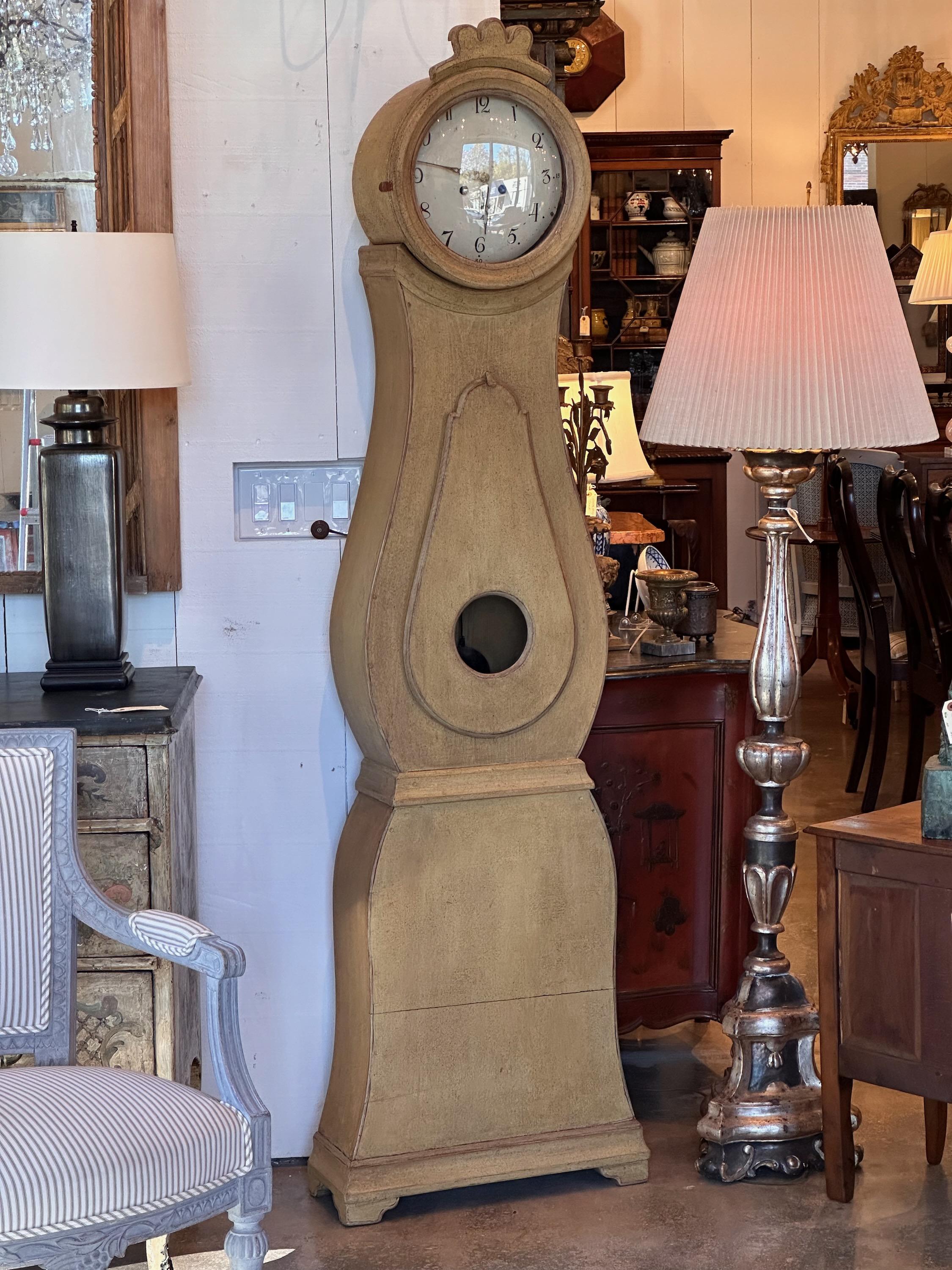 19th Century Swedish Tall Clock In Good Condition In Charlottesville, VA
