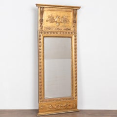 19th Century Swedish Tall Gold Gilt Trumeau Mirror