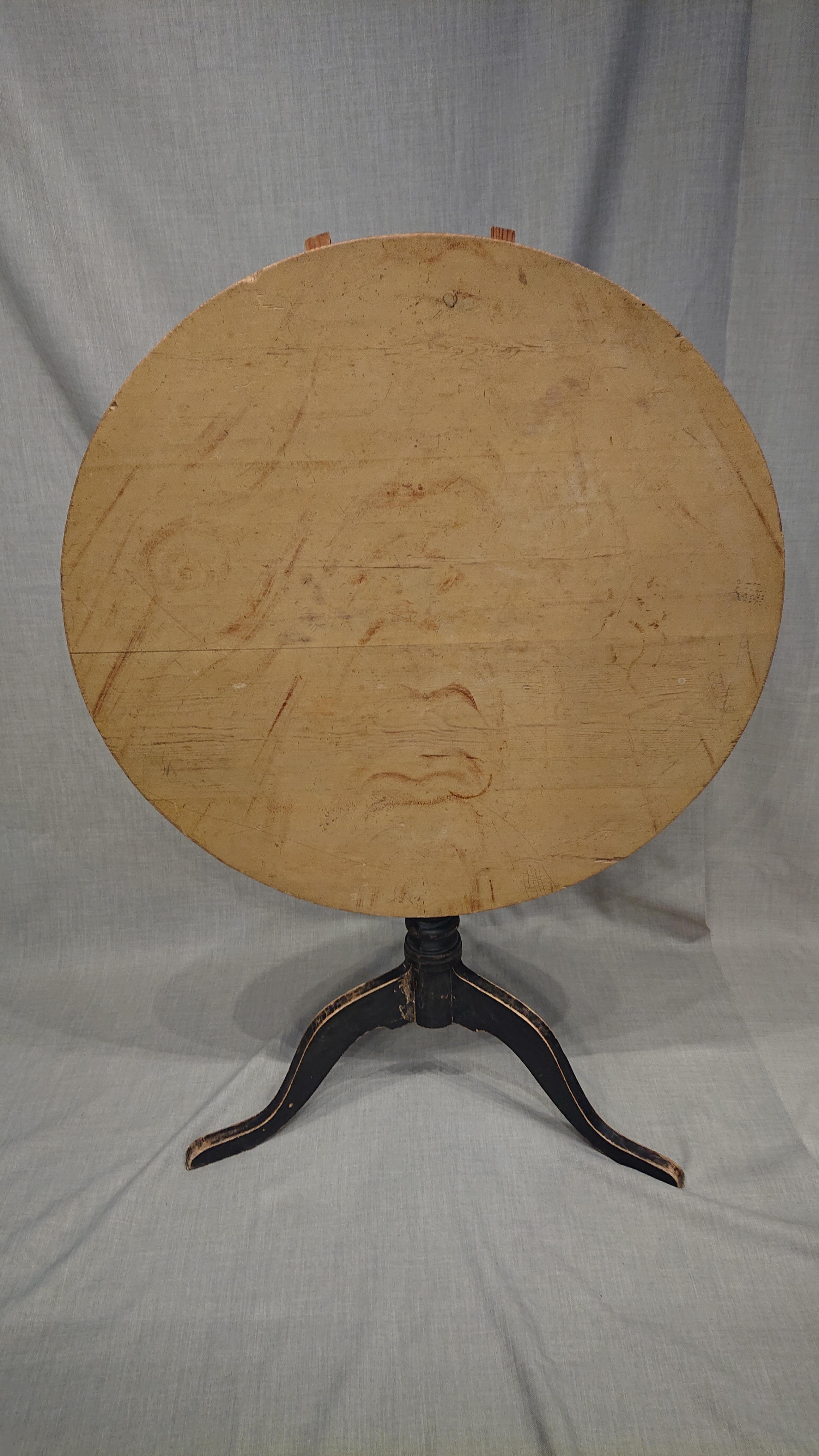 19th Century Swedish Tilt Top Table with Original Paint Swedish Antiques For Sale 4