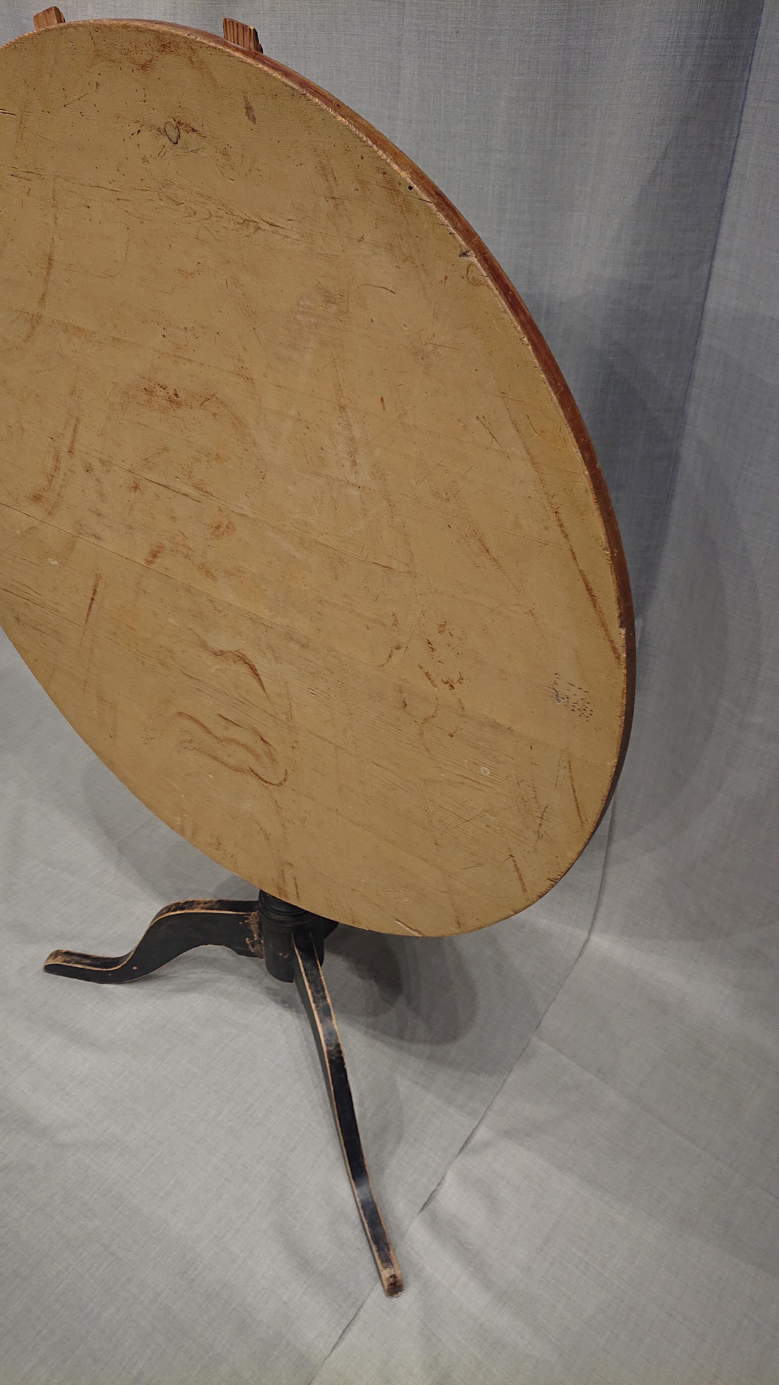 Gustavian 19th Century Swedish Tilt Top Table with Original Paint Swedish Antiques For Sale