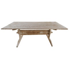 19th Century Swedish Trestle Table "Bocktable" in Swedish