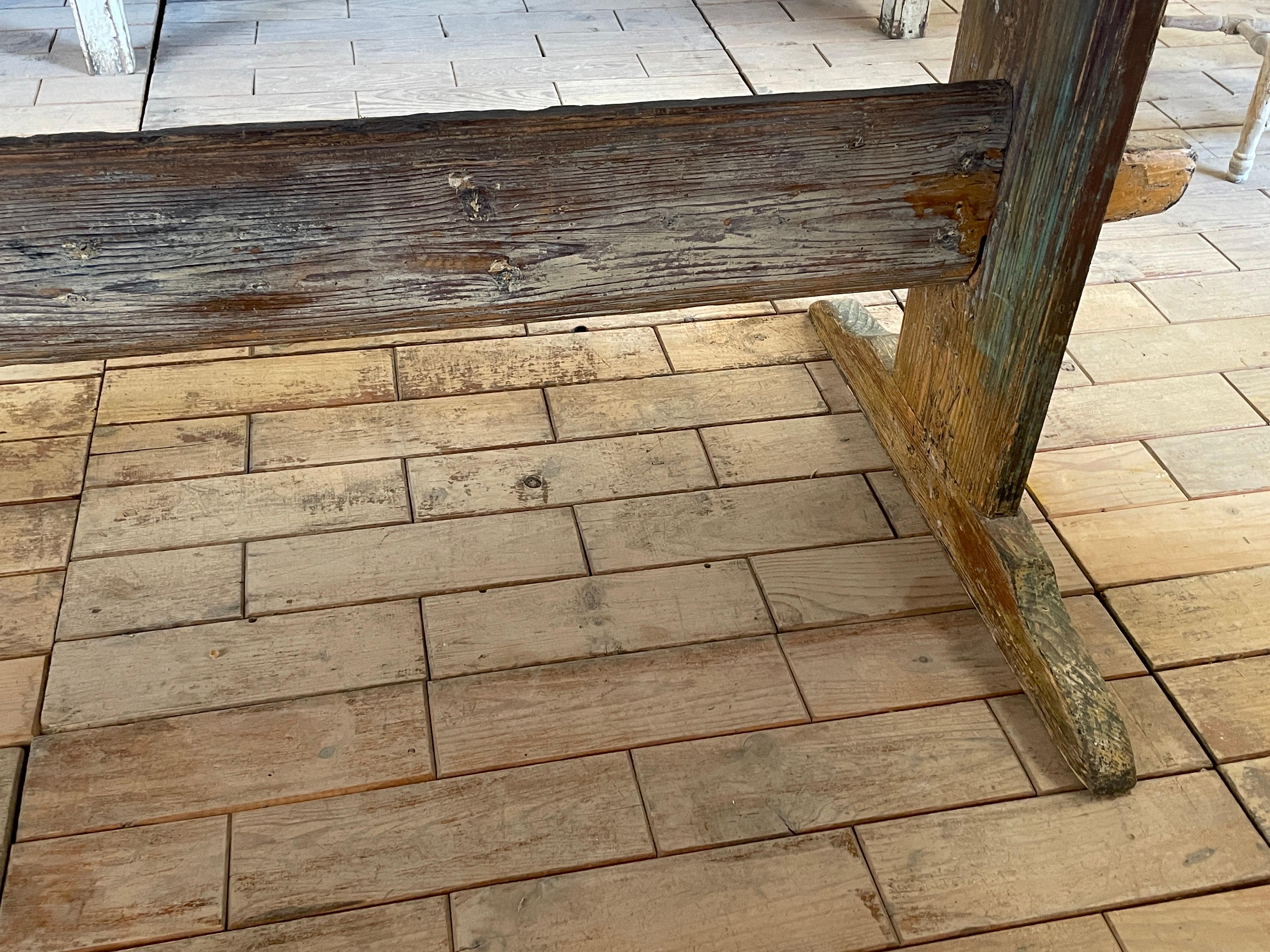 19th Century Swedish Trestle Table For Sale 6