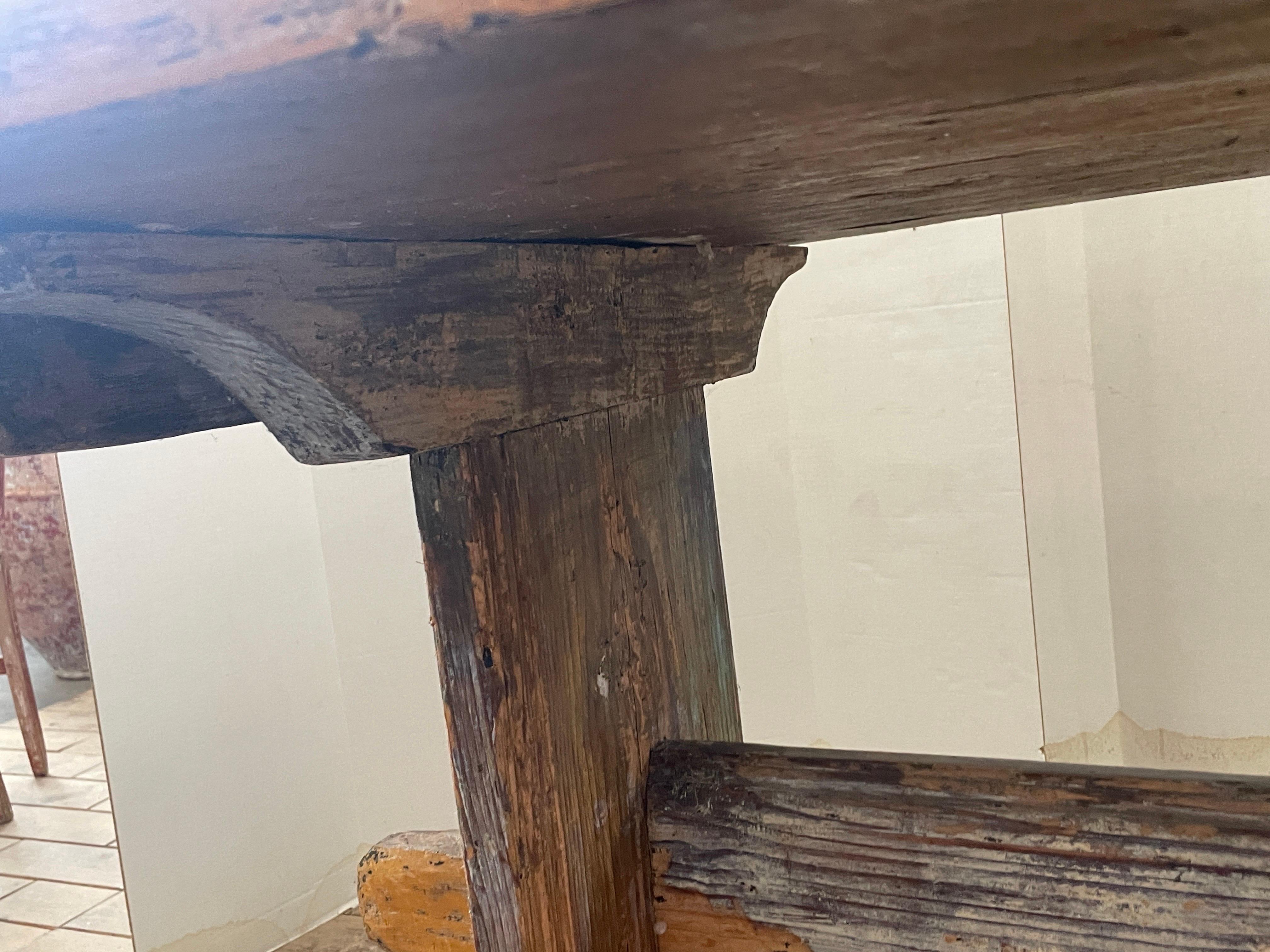 Pine 19th Century Swedish Trestle Table For Sale
