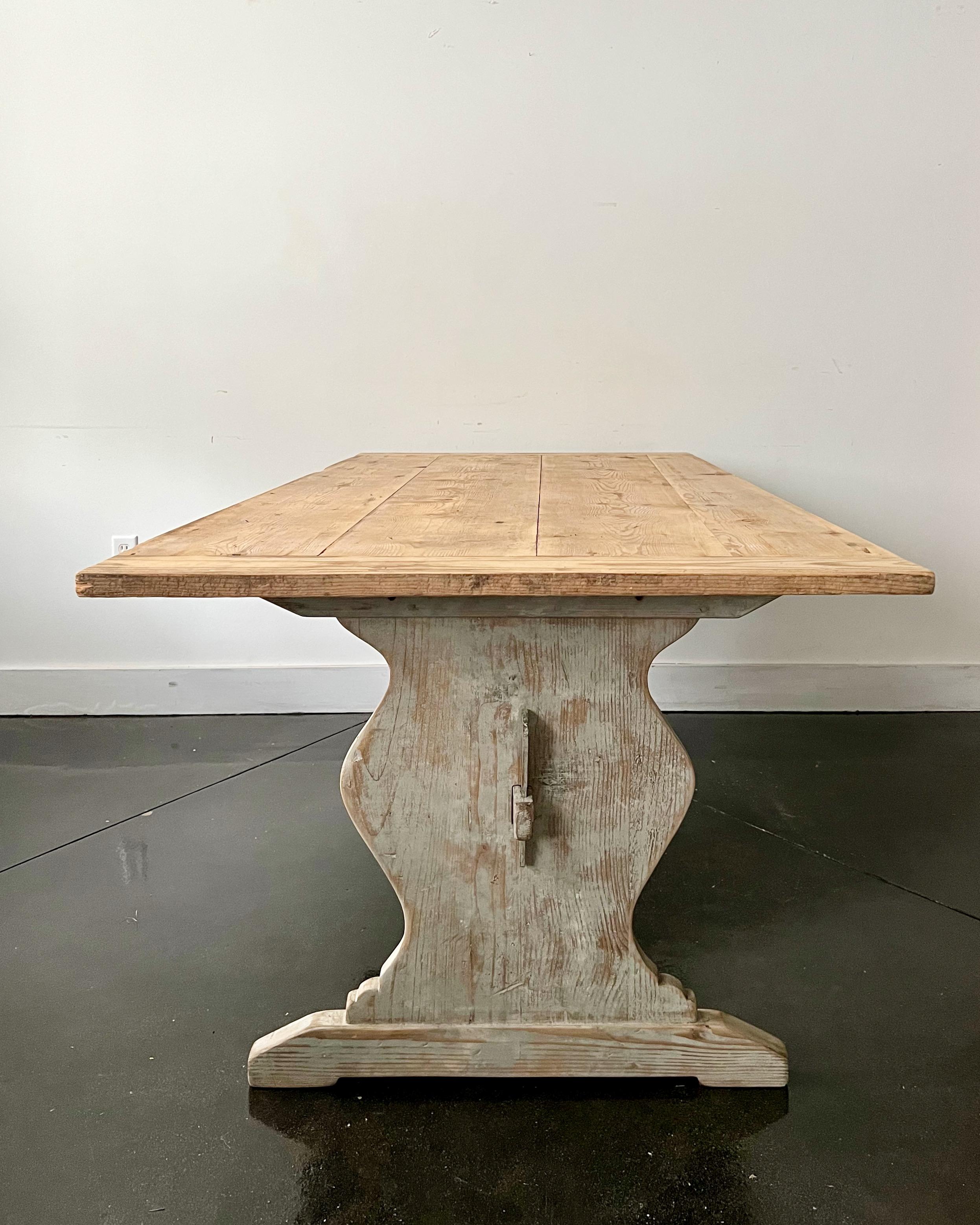 19th Century Swedish Trestle Table For Sale 1