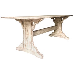 Antique 19th Century Swedish Trestle Table