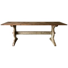 Antique 19th Century Swedish Trestle Table