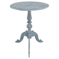 19th Century Swedish Tripod Oval Table in Original Painted Finish