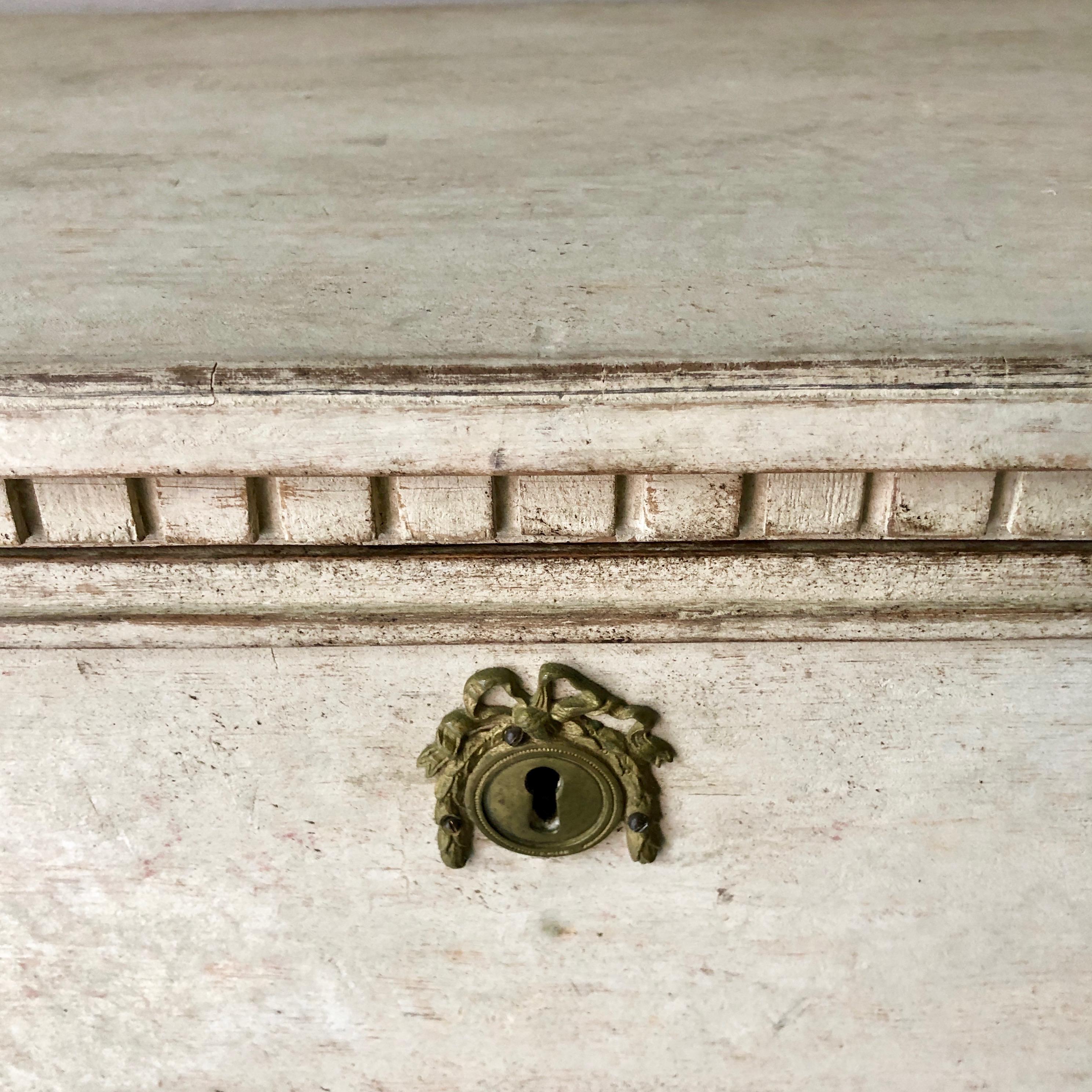 19th Century Swedish Two-Drawer Chest In Good Condition In Charleston, SC