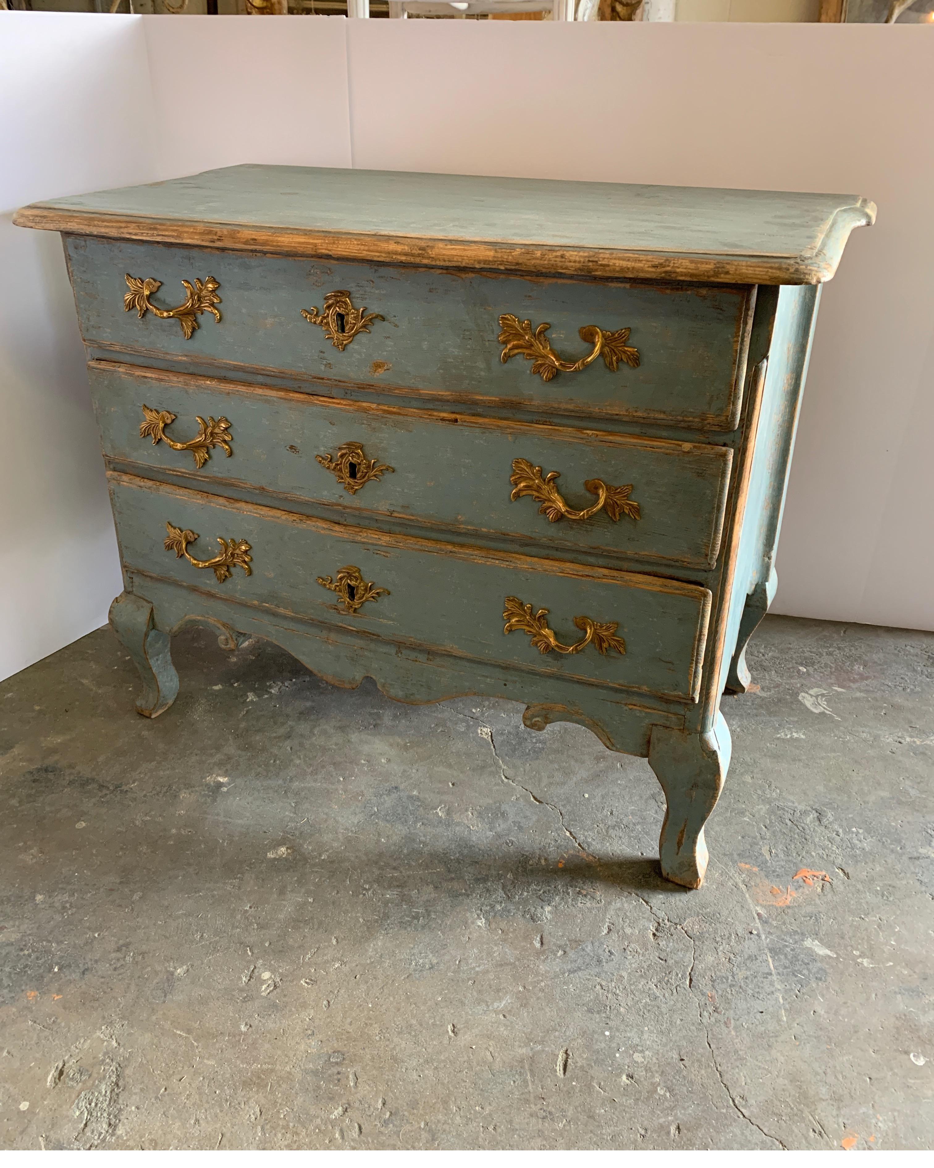 19th Century Swedish Unusual Small Painted Chest 8