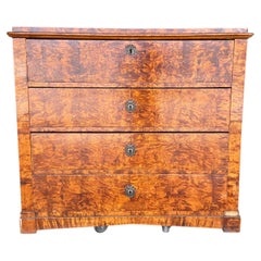 19th Century Swedish Veneered Birchwood Writing Agency - Antique Chest