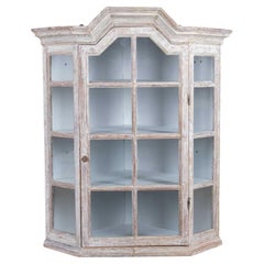 19th Century Swedish Wall Hanging Corner Cabinet