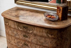 19th Century Swedish Walnut Commode Chest of Drawers Ebonised Lions Paw Feet