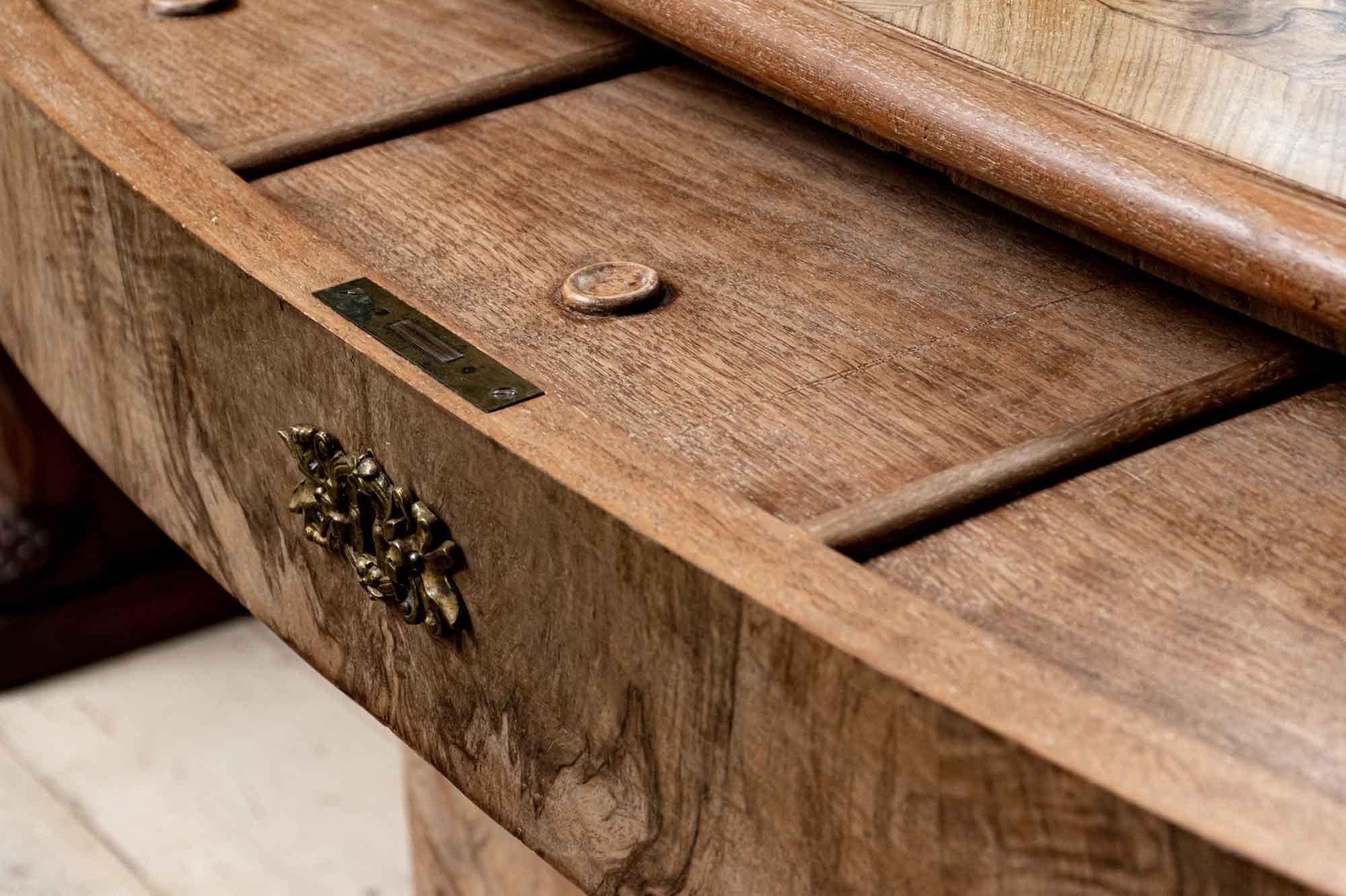 19th Century Swedish Walnut Commode Chest of Drawers Ebonised Lions Paw Feet 1