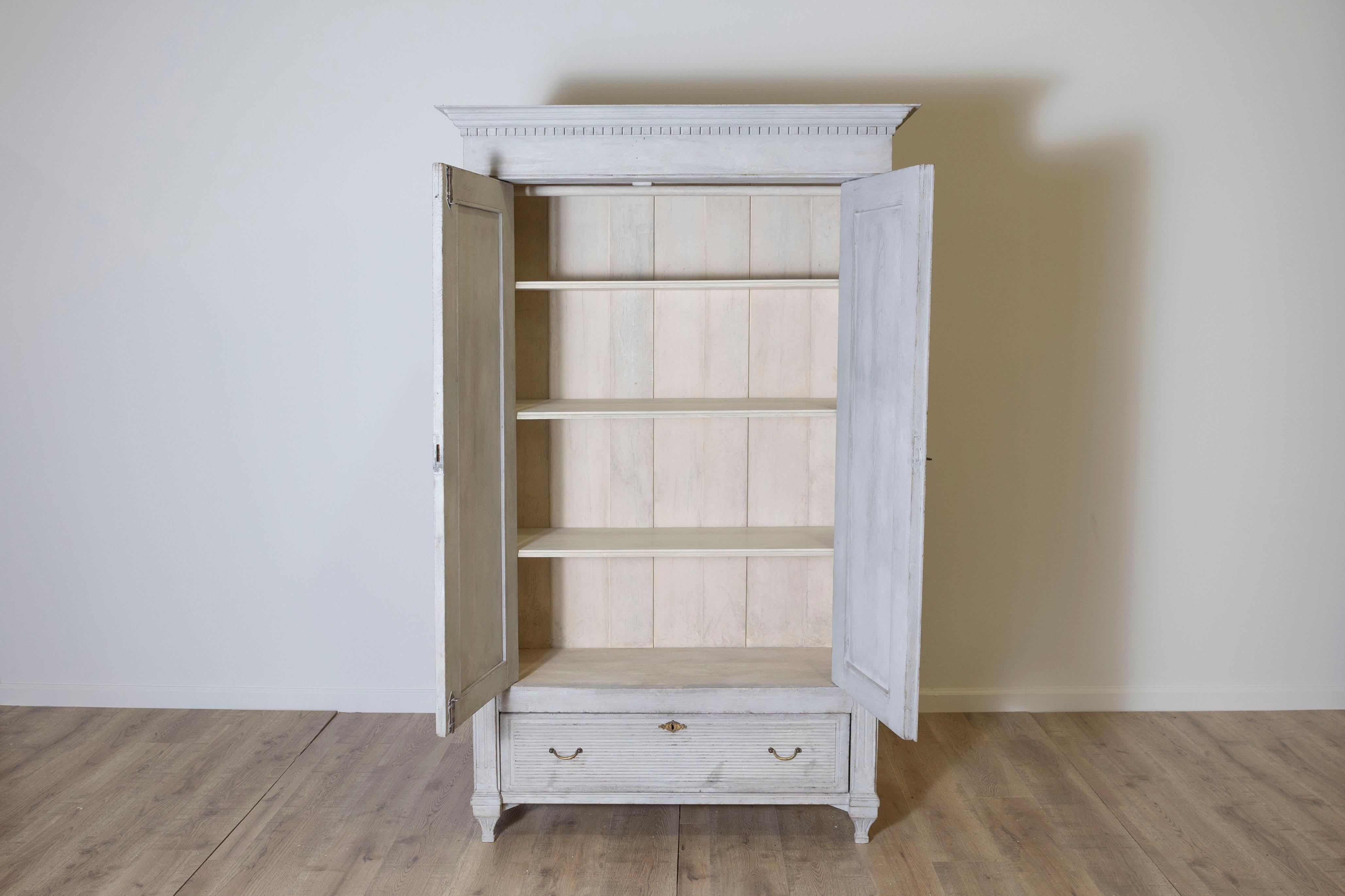 Gustavian 19th Century Swedish Wardrobe Circa 1880