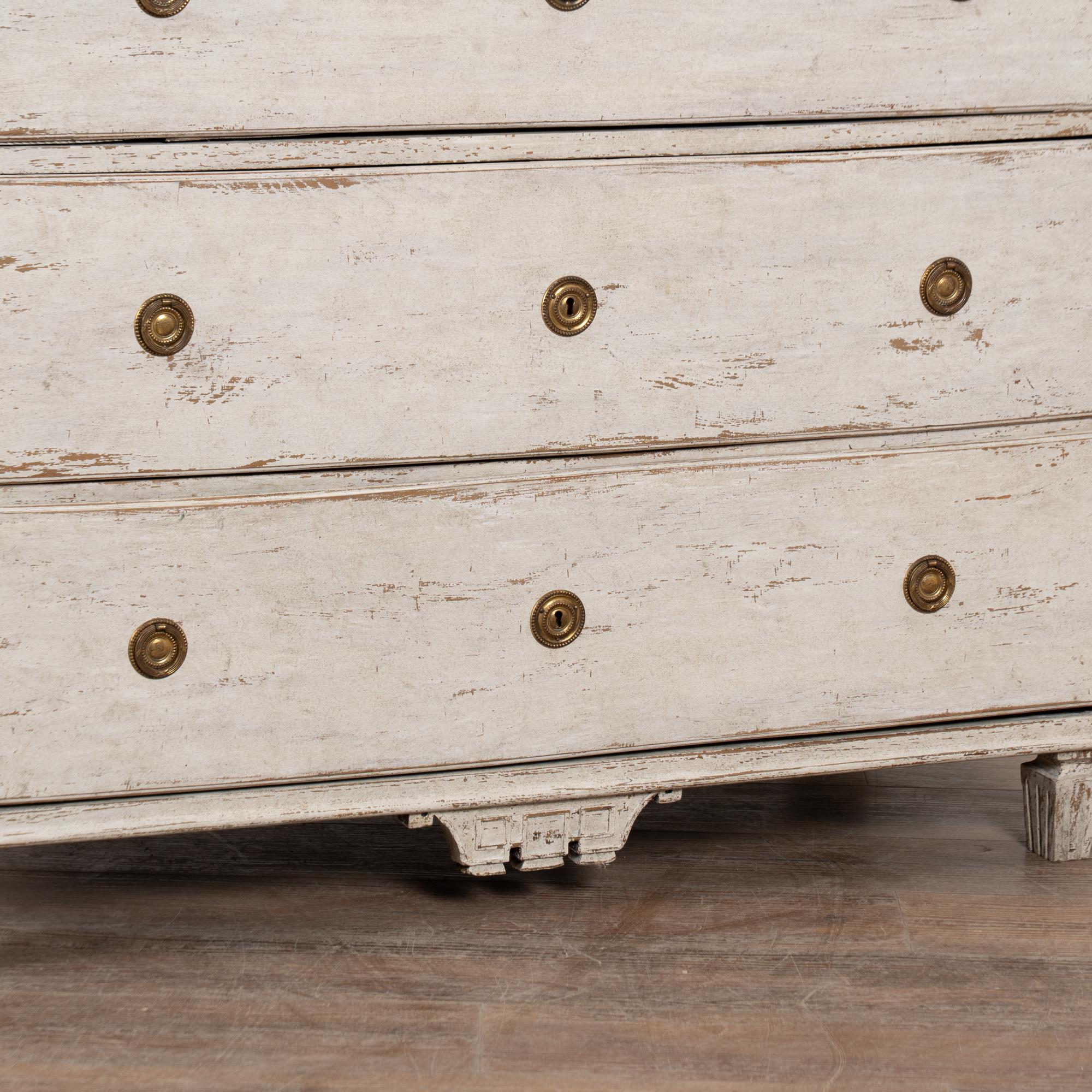 19th Century Swedish White Cabinet Cupboard with Drawers For Sale 3